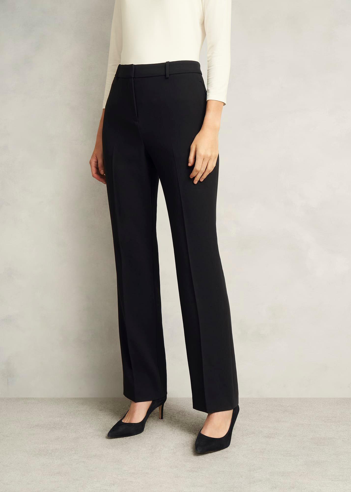Petite Rae Straight Trousers, Black, hi-res