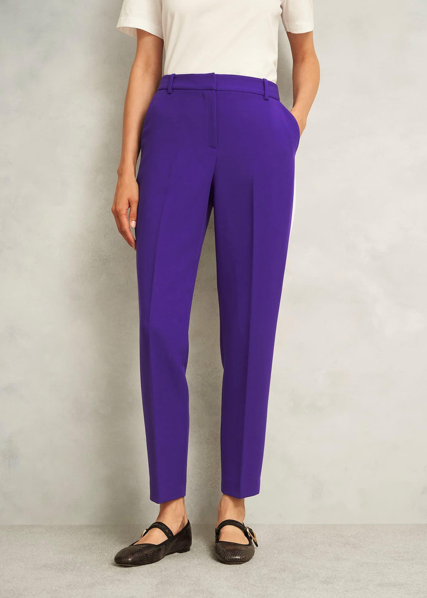 Petite Sami Tapered Trousers, Jewel Purple, hi-res