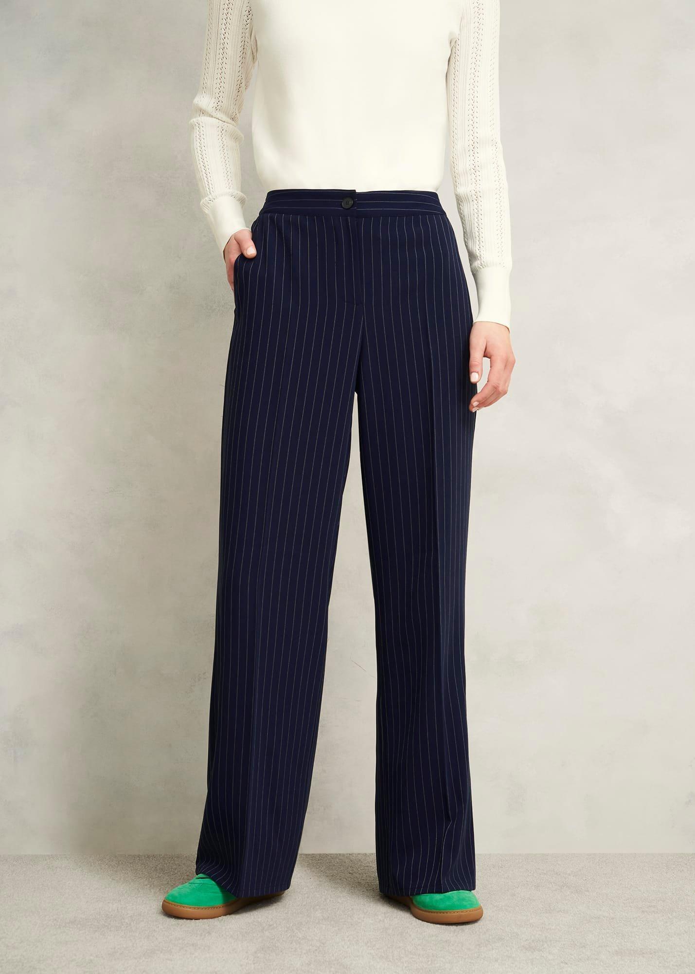 Petite Hadley Trousers, Midnight Ivory, hi-res