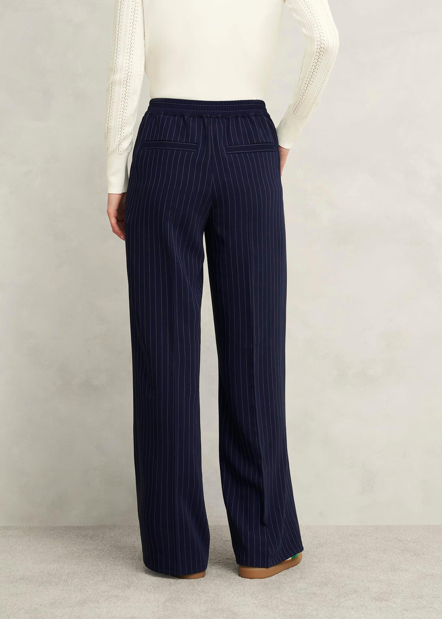 Petite Hadley Trousers, Midnight Ivory, hi-res