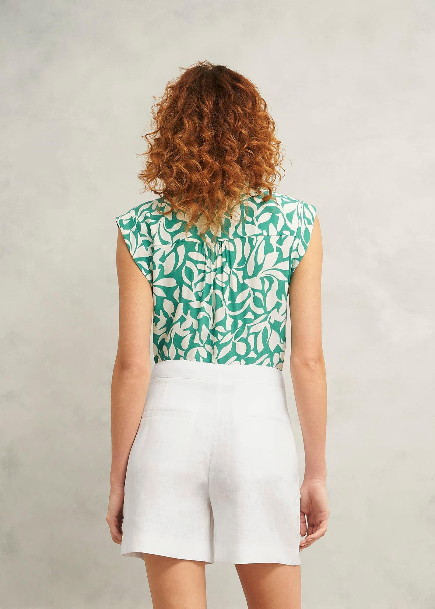 Chelsea Linen Shorts, White, hi-res