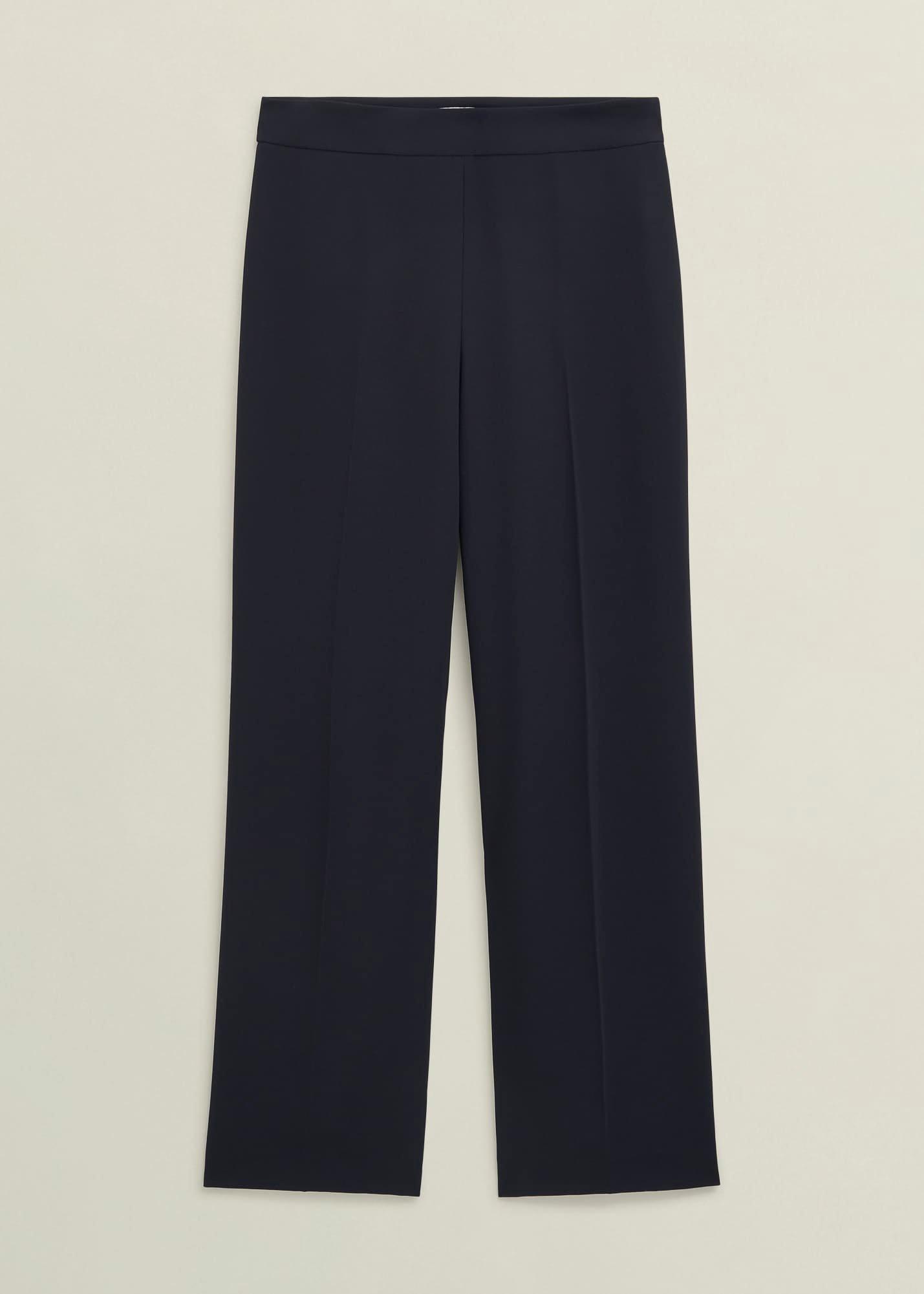 Mel Wide Trousers, Navy, hi-res