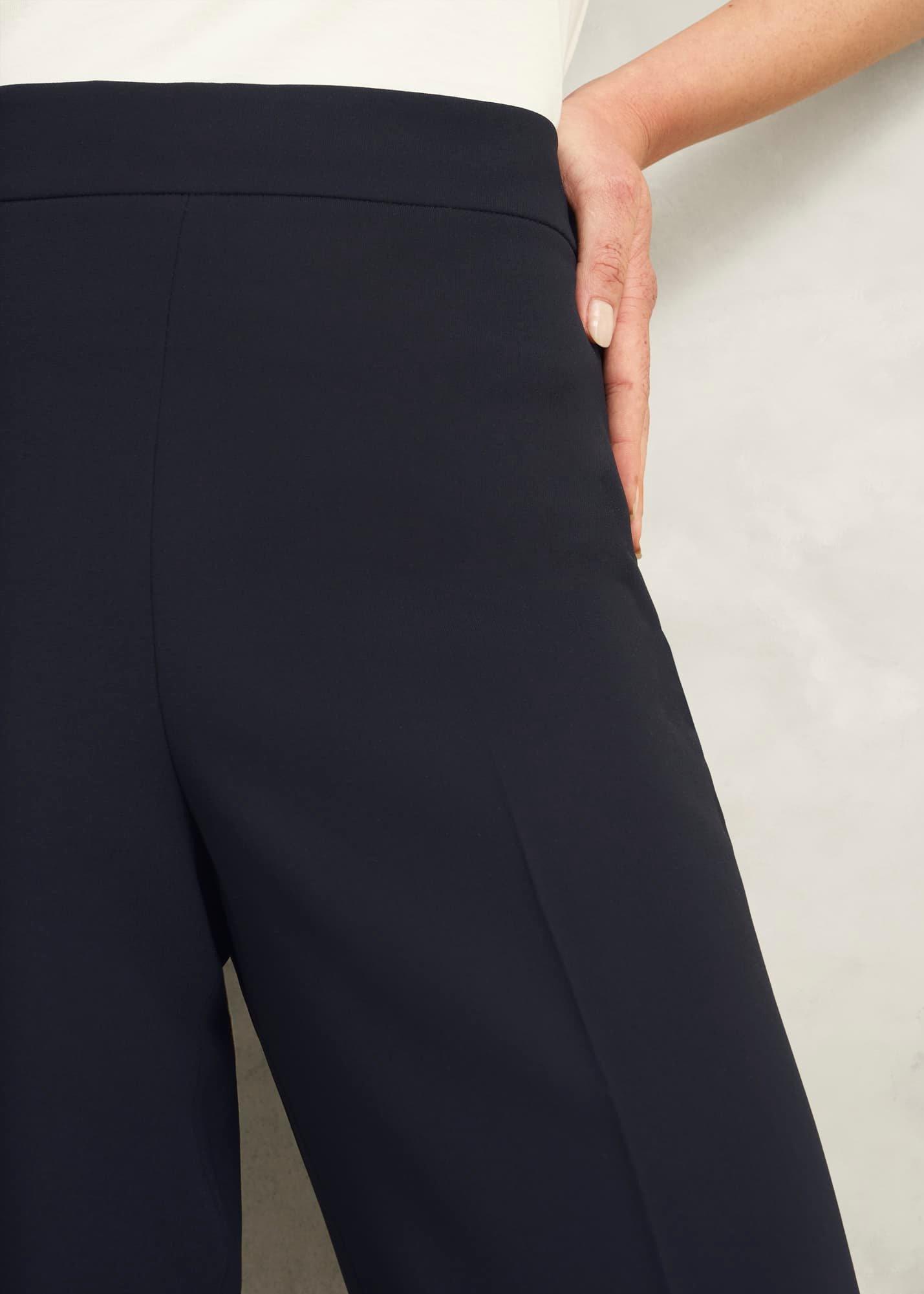 Mel Wide Trousers, Navy, hi-res