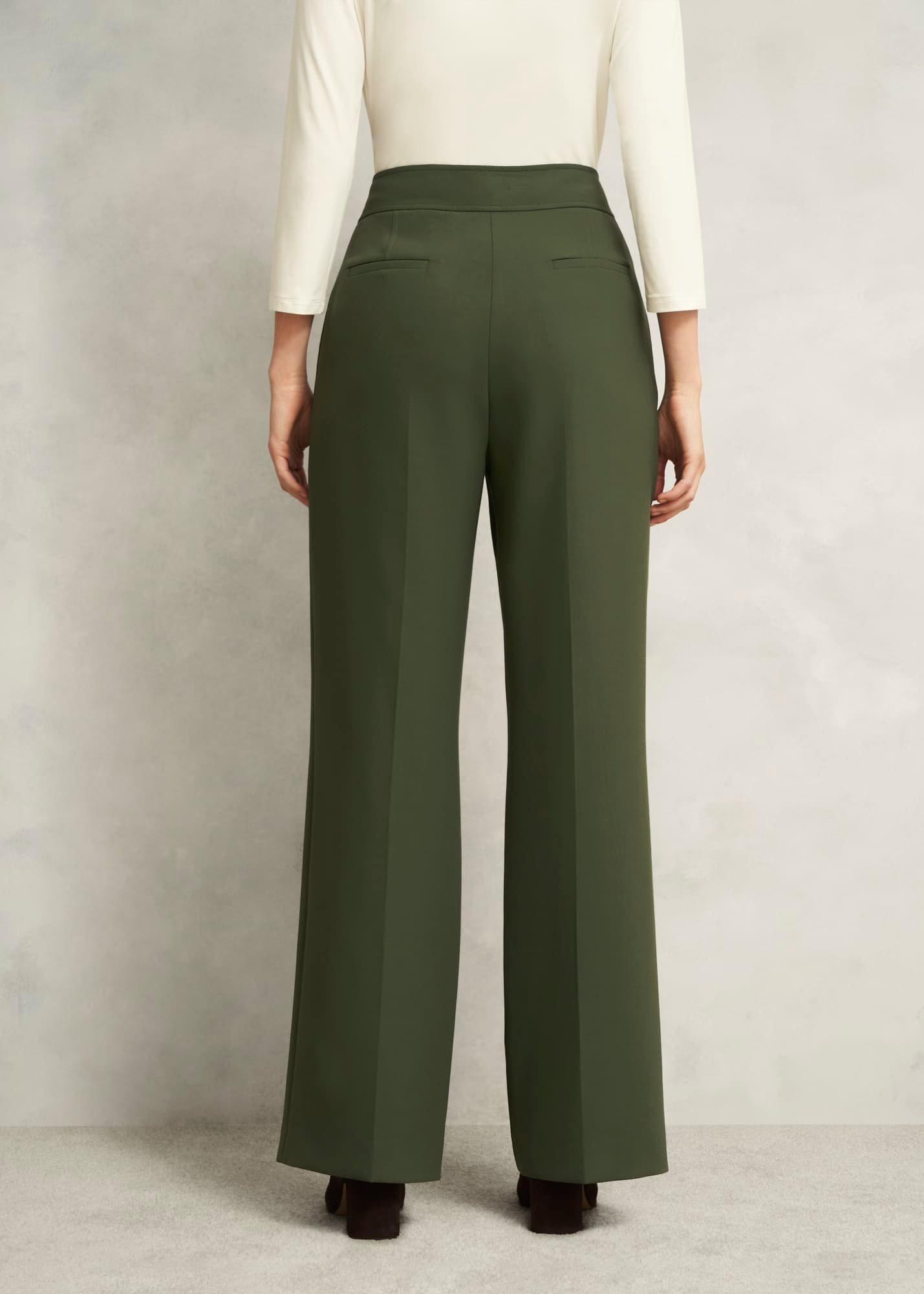 Neava Wide Trousers, Yew Green, hi-res