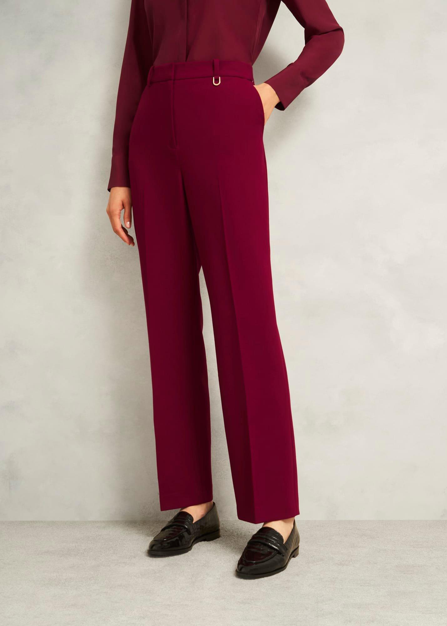 Mabel Straight Trousers, Beryl Red, hi-res