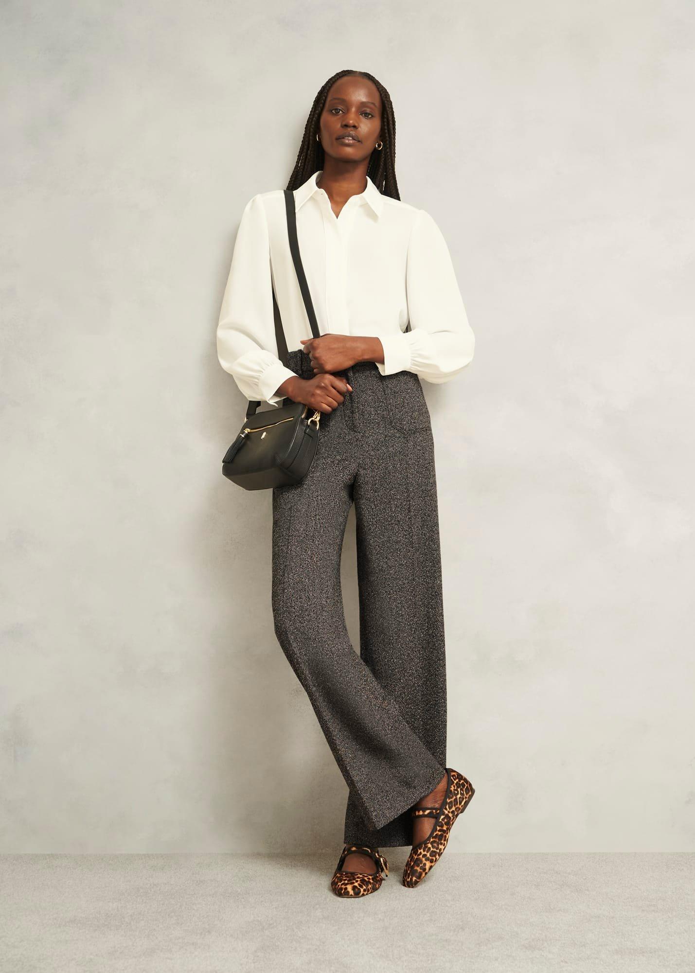 Blaire Wide Trousers, Black Camel, hi-res