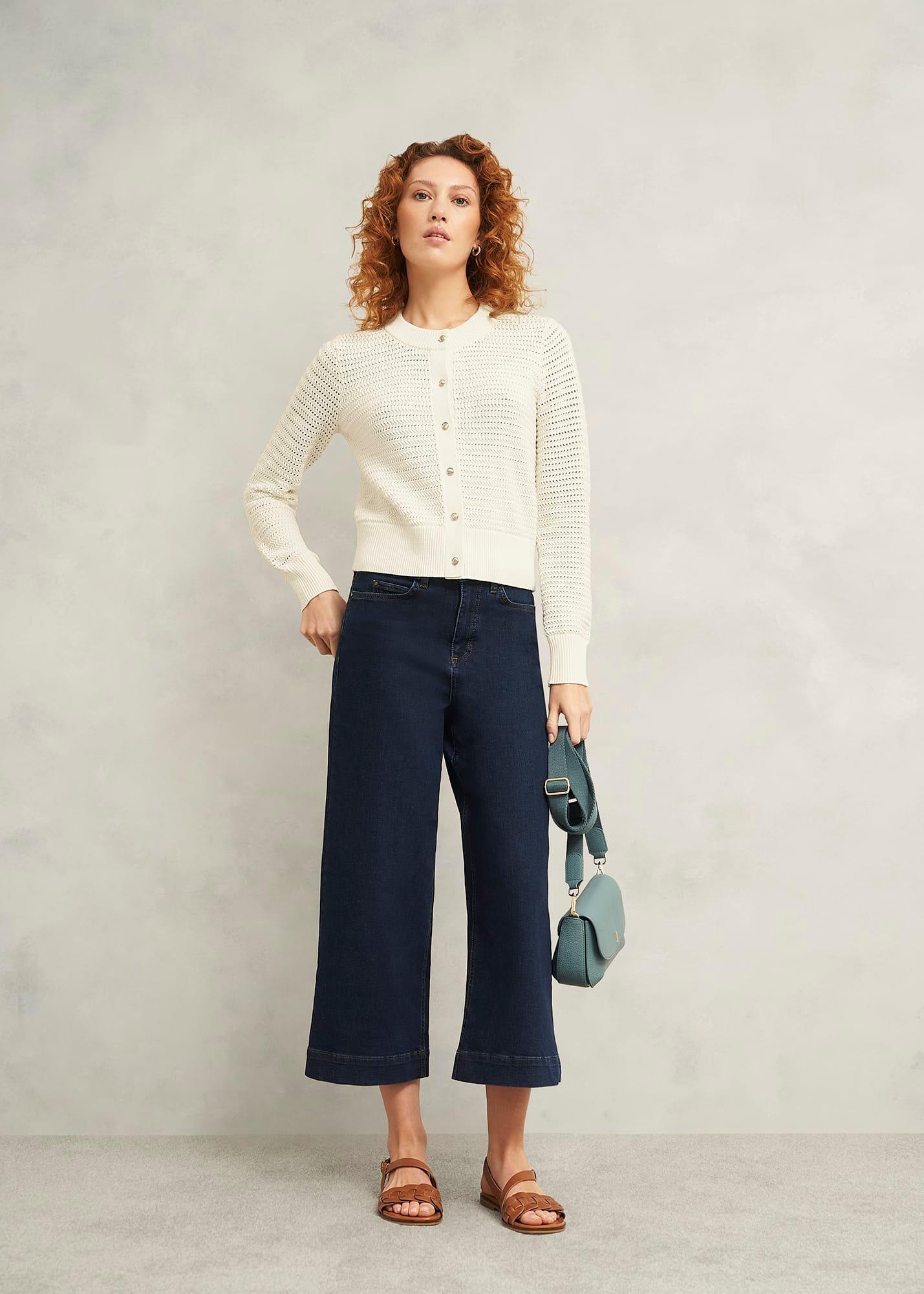 Felicity Cotton Cardigan, Warm Ivory, hi-res