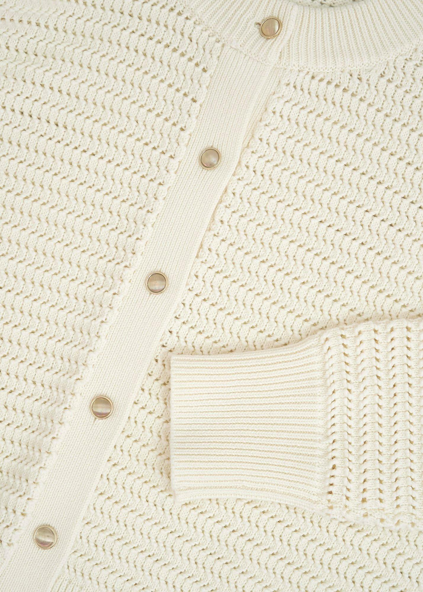 Felicity Cotton Cardigan, Warm Ivory, hi-res