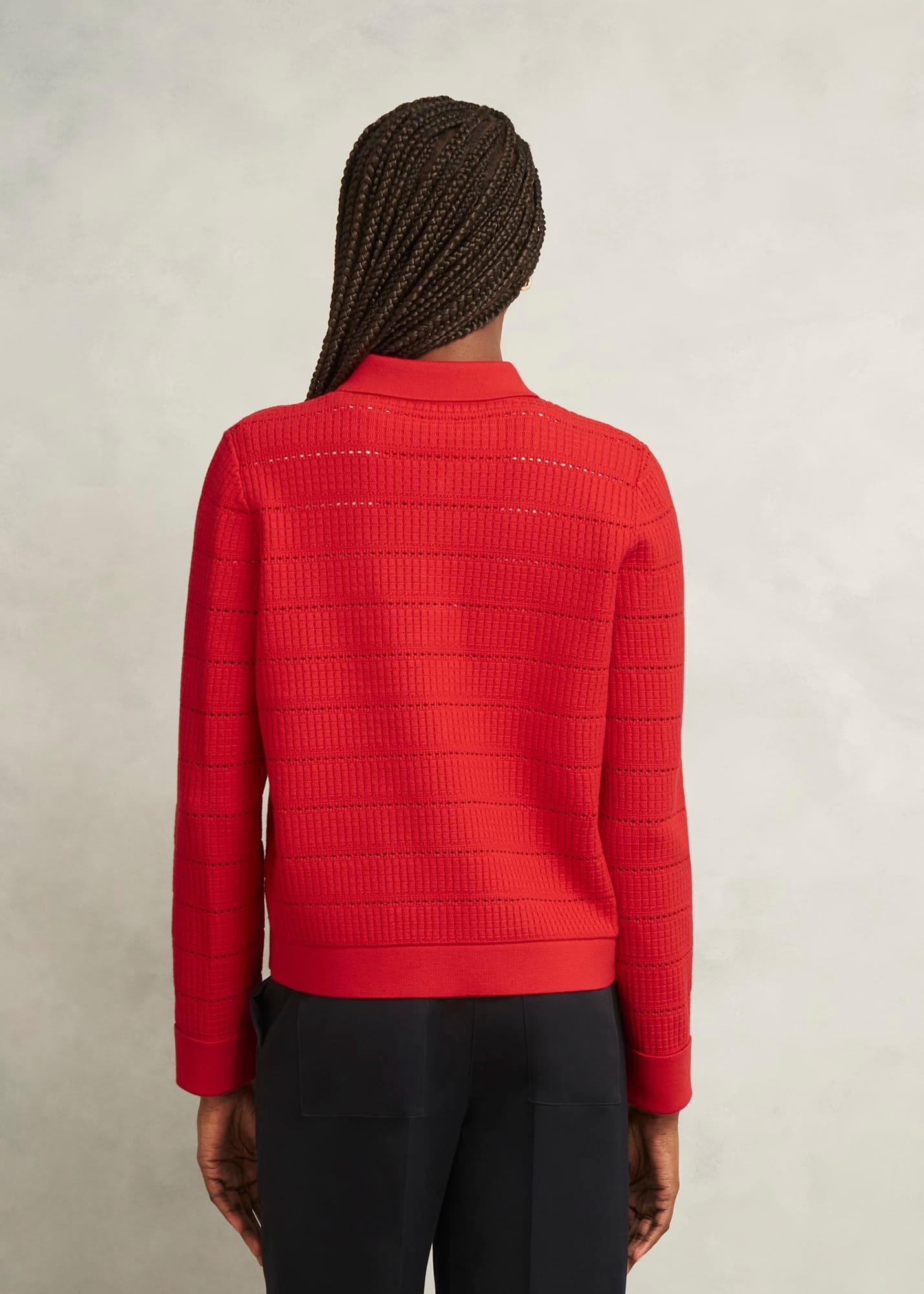 Tessa Knitted Jacket, Petunia Red, hi-res