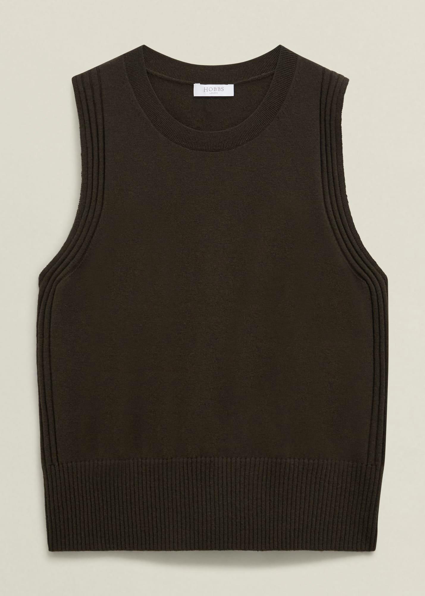 Olive Wentworth Wool Blend Knitted Tank Top