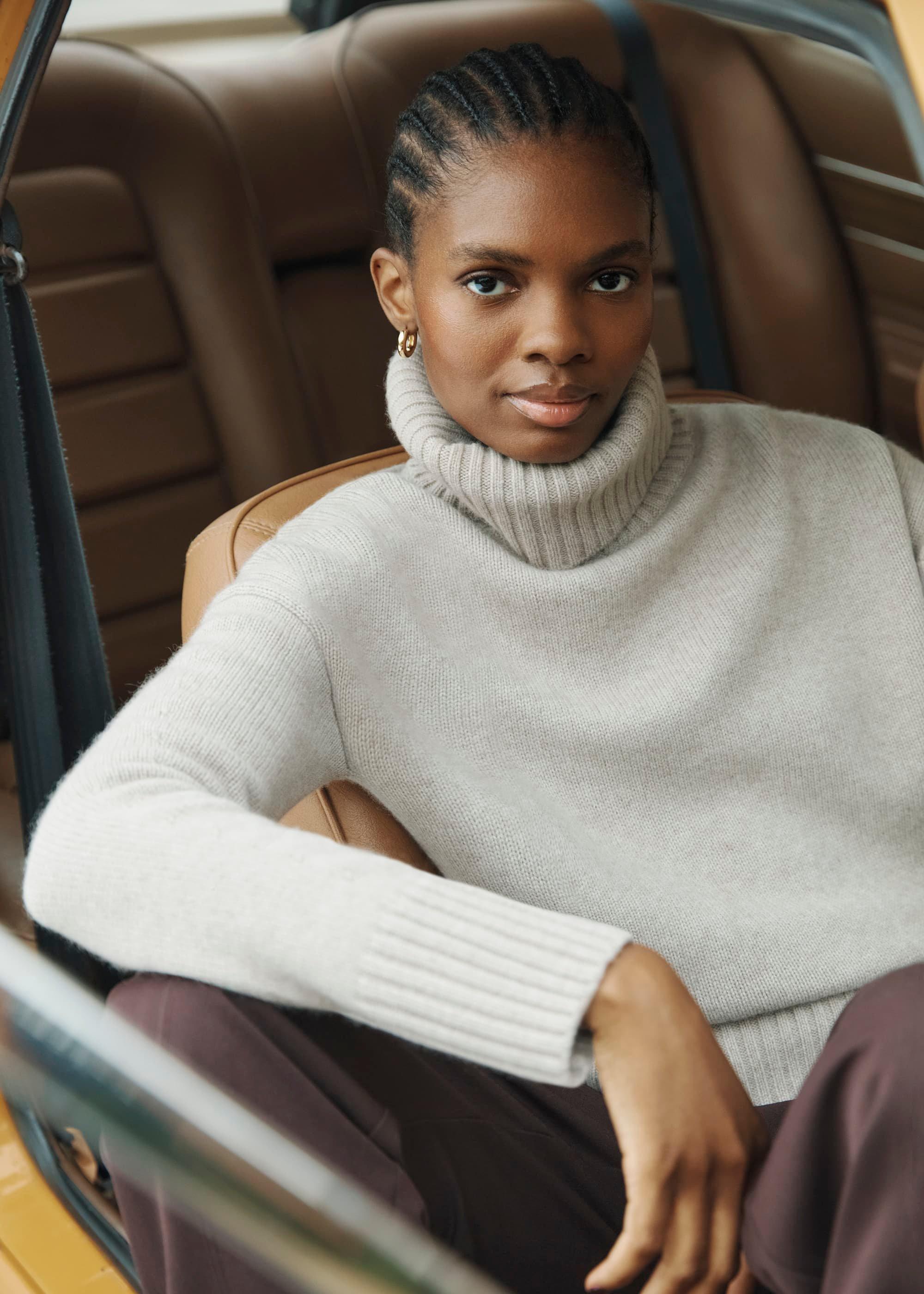Gabi Rollneck Wool Jumper With Cashmere