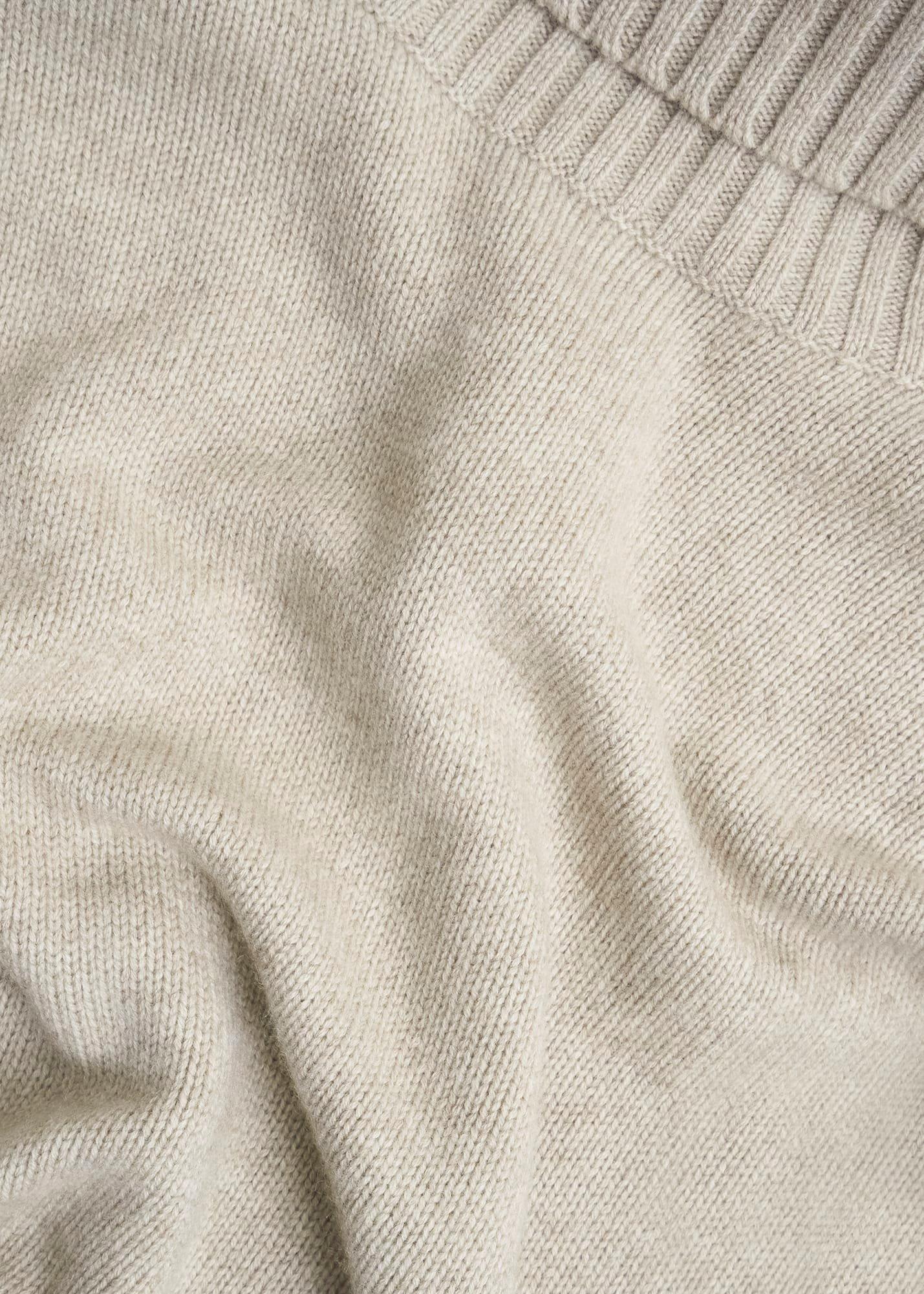Gabi Rollneck Wool Jumper With Cashmere, Oatmeal Marl, hi-res