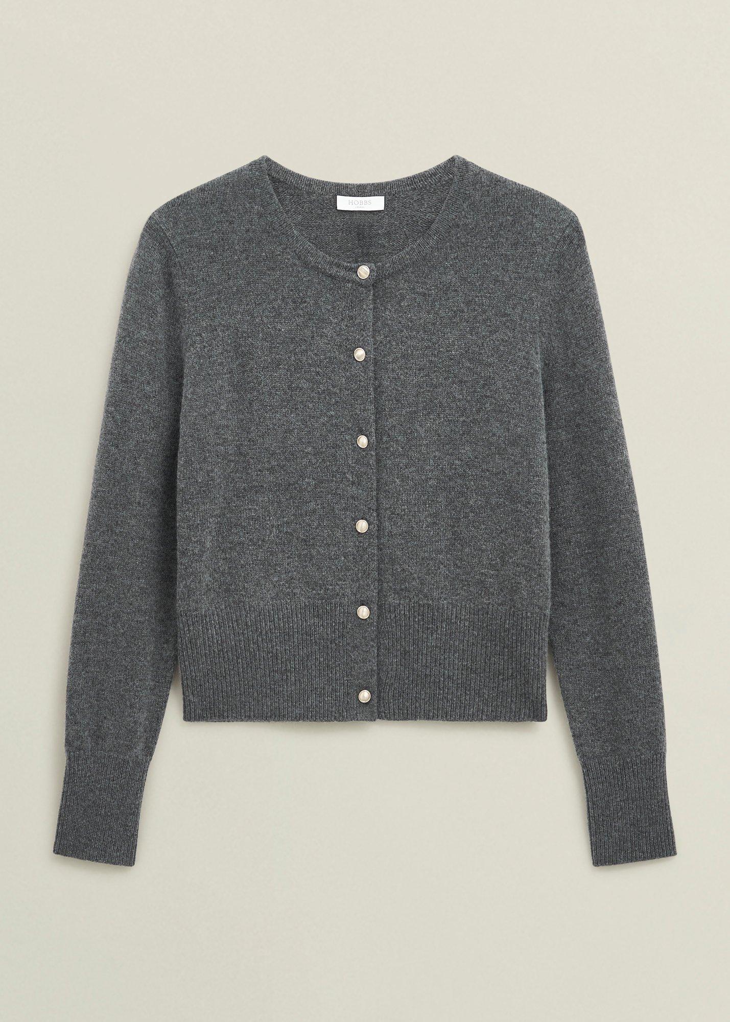 Lulah Wool Blend Fur Collar Knitted Cardigan