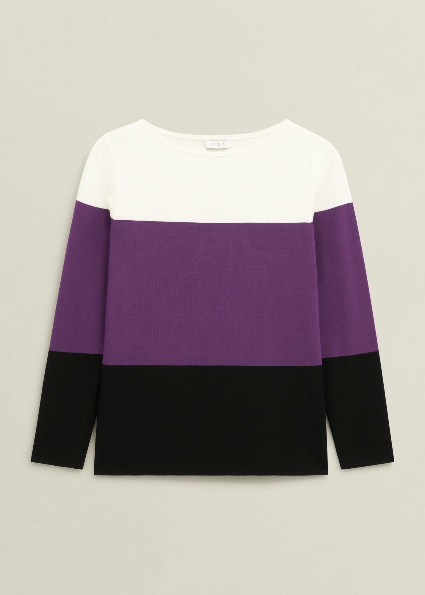 Alice Colour Block Crew Neck Knitted Jumper