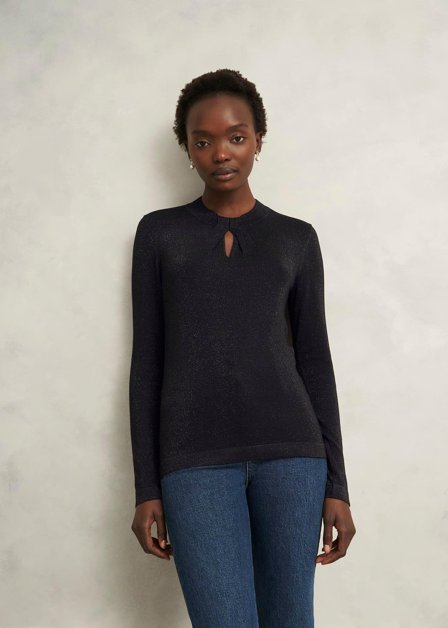Sparkle Effie Keyhole Knitted Jumper