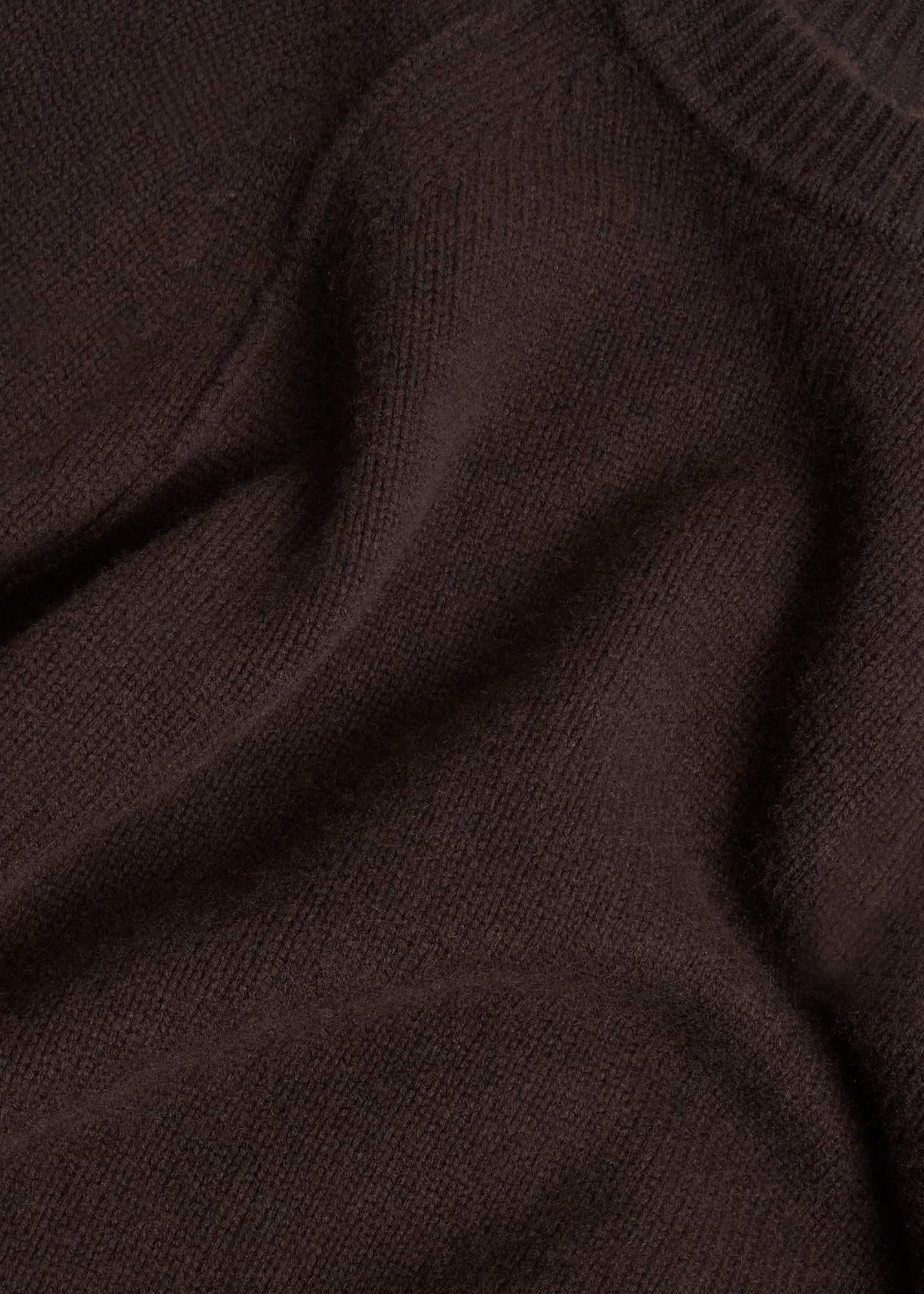 Mali Crew Neck Wool Jumper With Cashmere, Alder Brown, hi-res