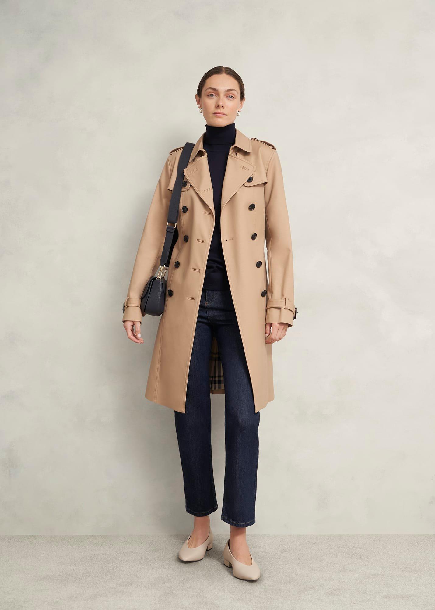 Lara Merino Rollneck Jumper, Navy, hi-res