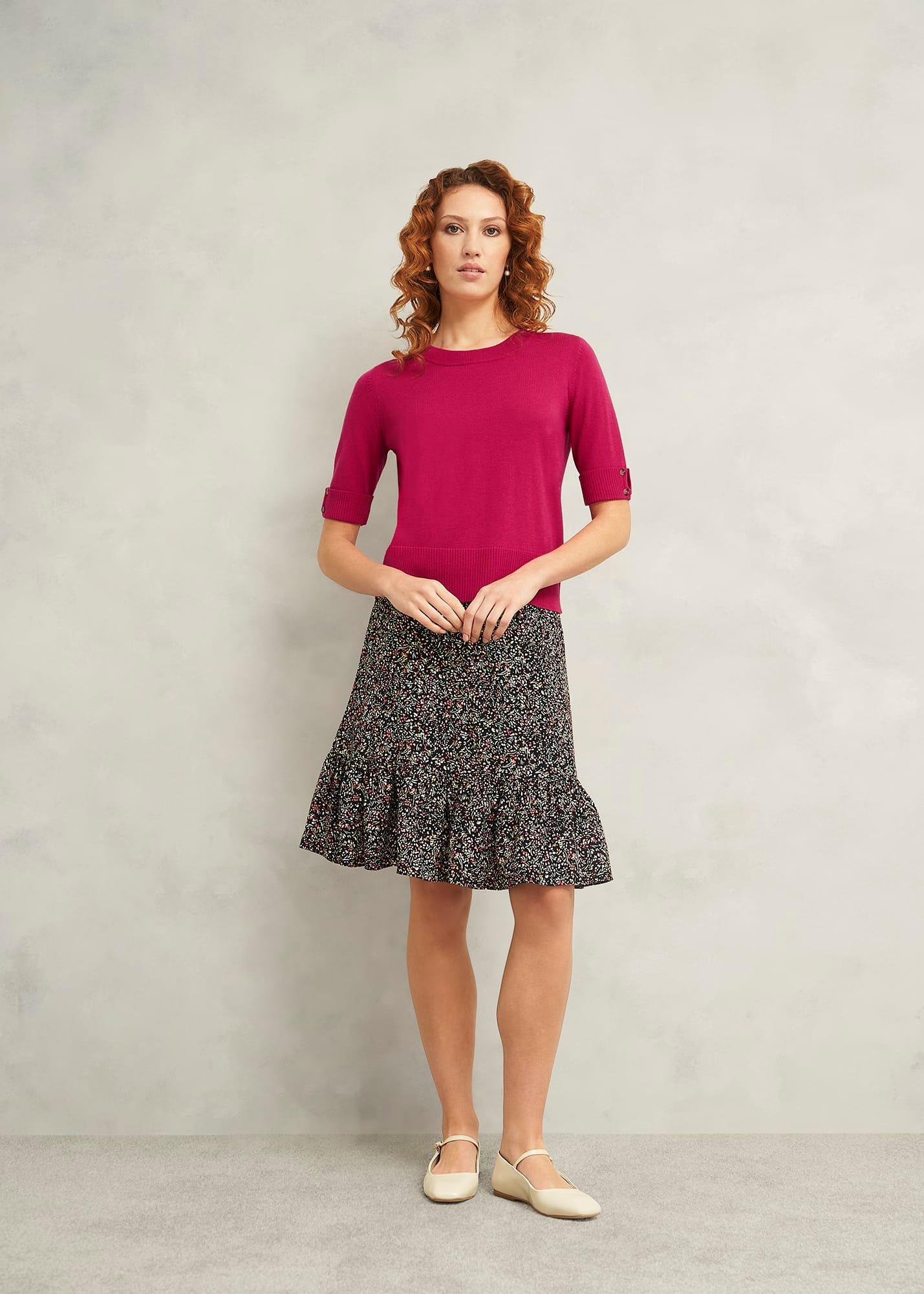 Leanne Knitted Top With Wool, Zinnia Pink, hi-res