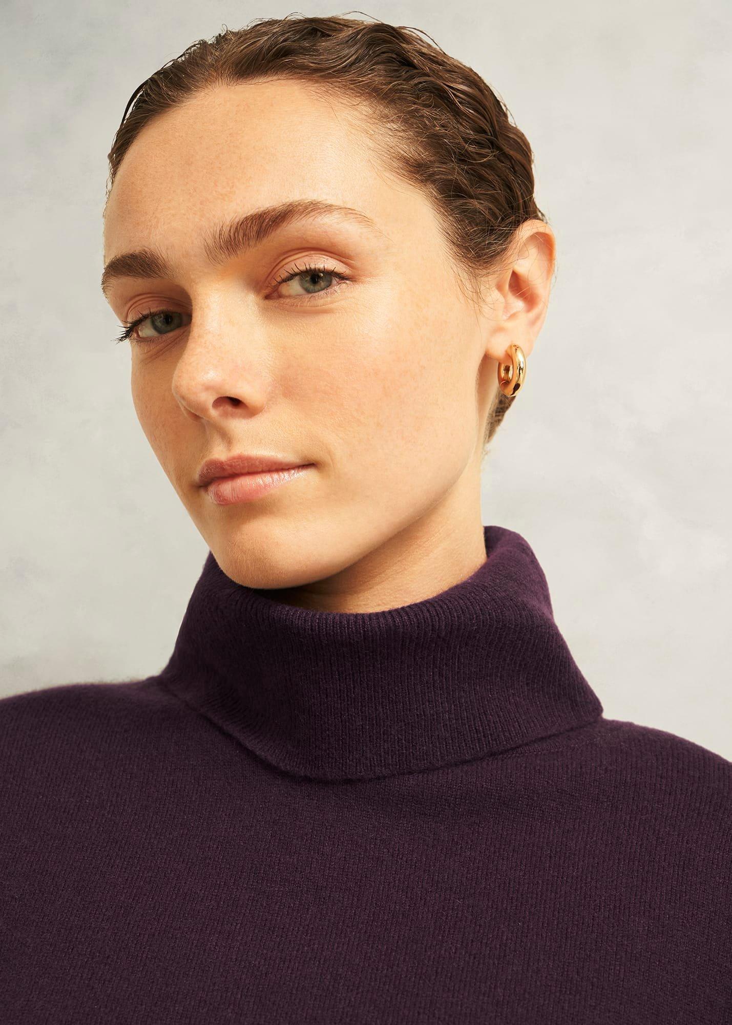 Delora Cashmere Jumper, Malbec Purple, hi-res
