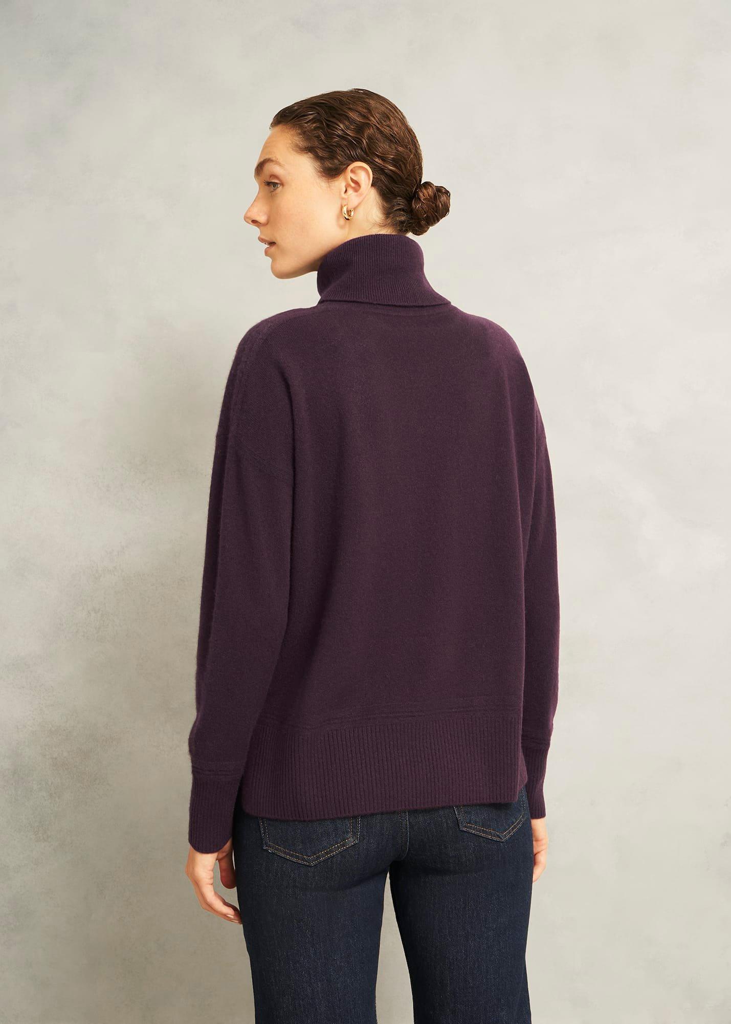 Delora Cashmere Jumper, Malbec Purple, hi-res