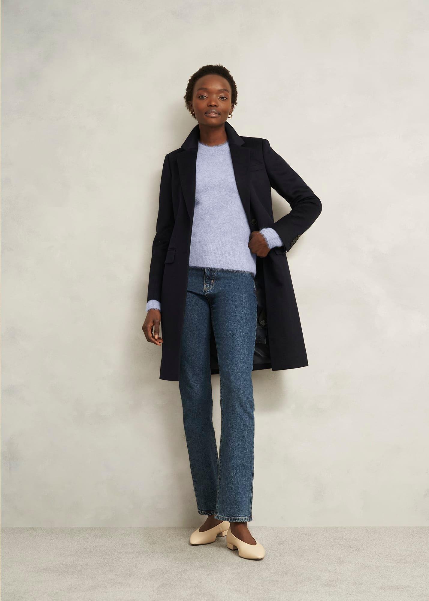 Felicity Alpaca Blend Fluffy Brushed Jumper, Pale Blue Marl, hi-res