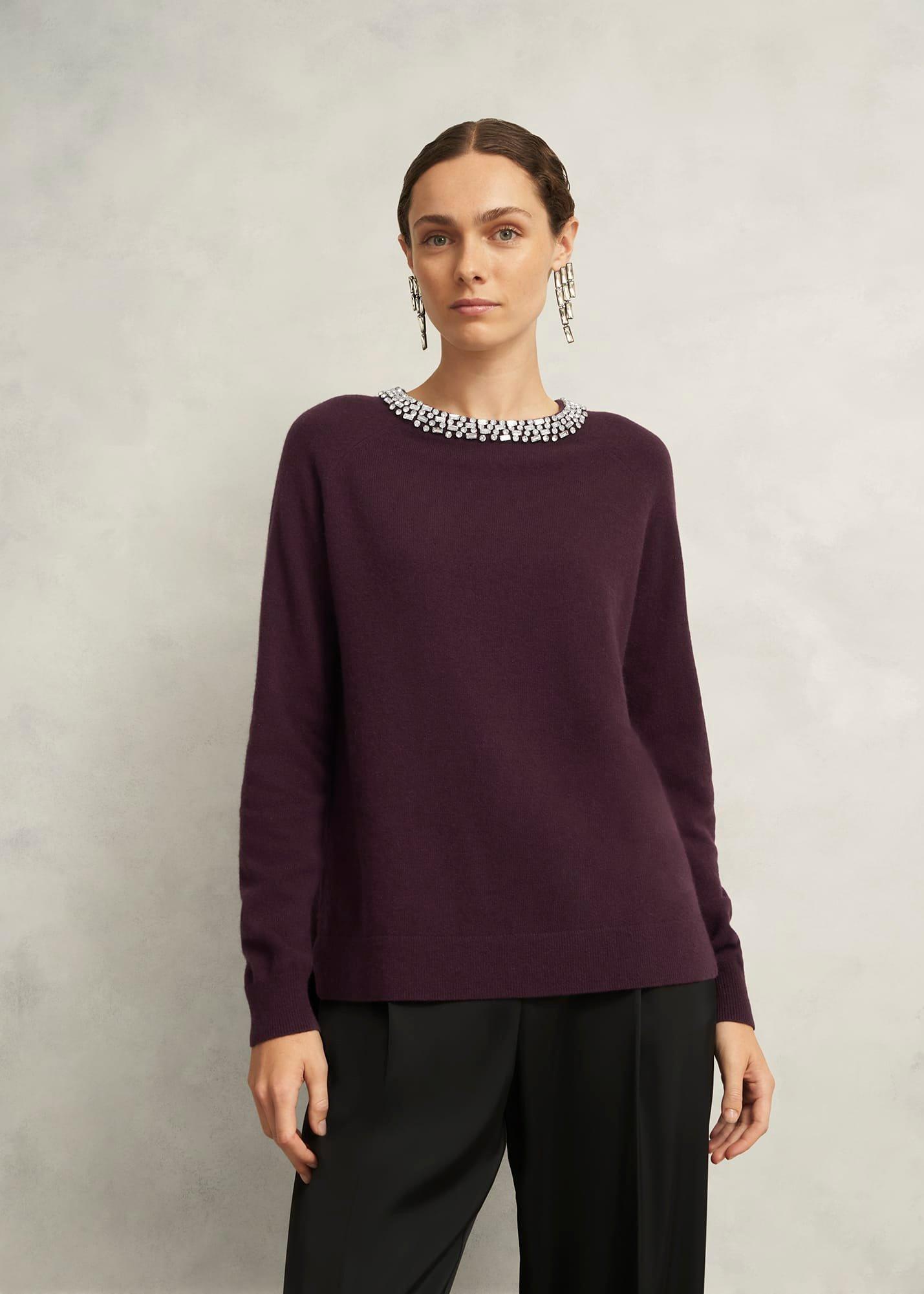 Sherry Wool Blend Gem Detail Jumper
