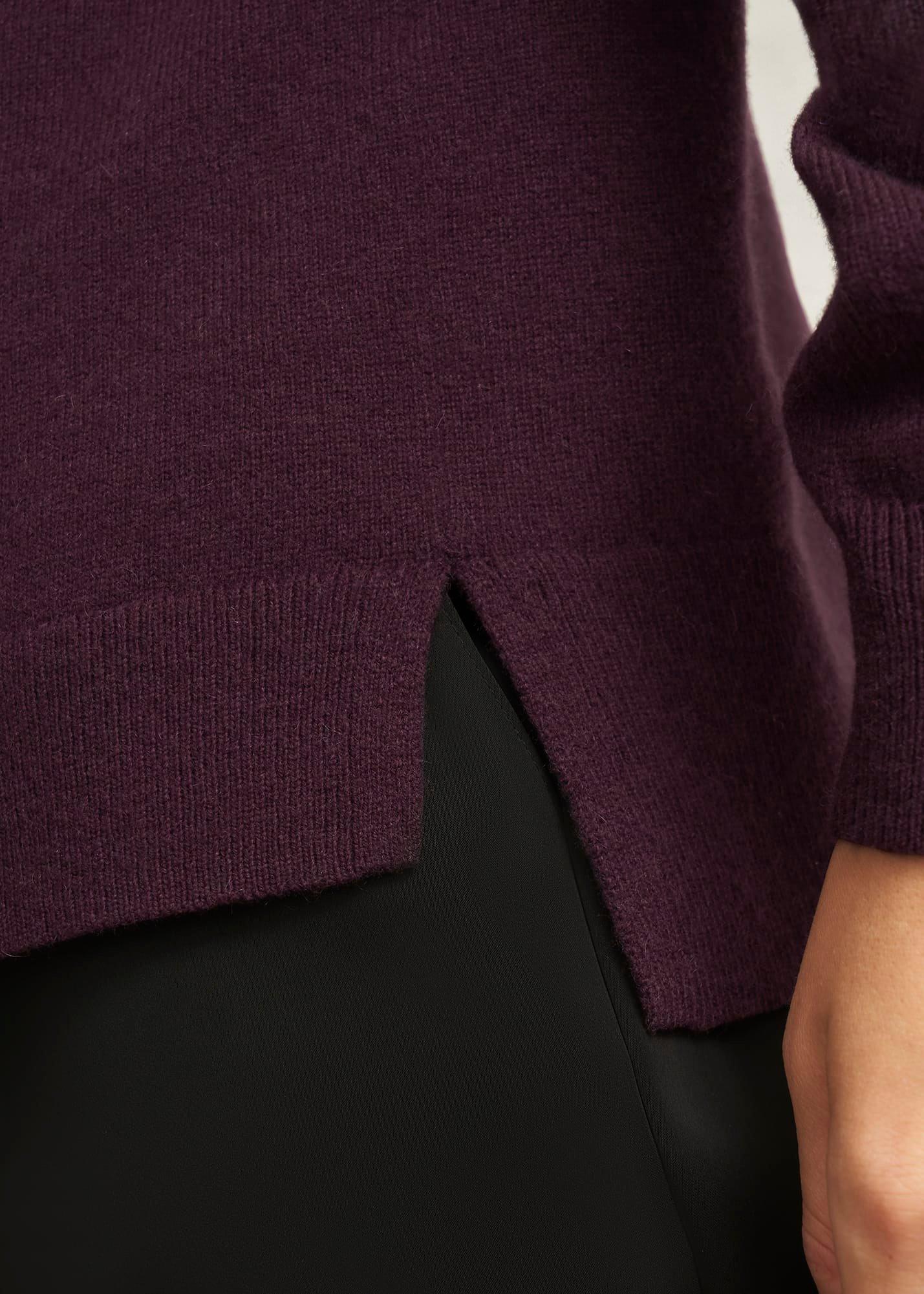 Sherry Wool Blend Gem Detail Jumper, Malbec Purple, hi-res