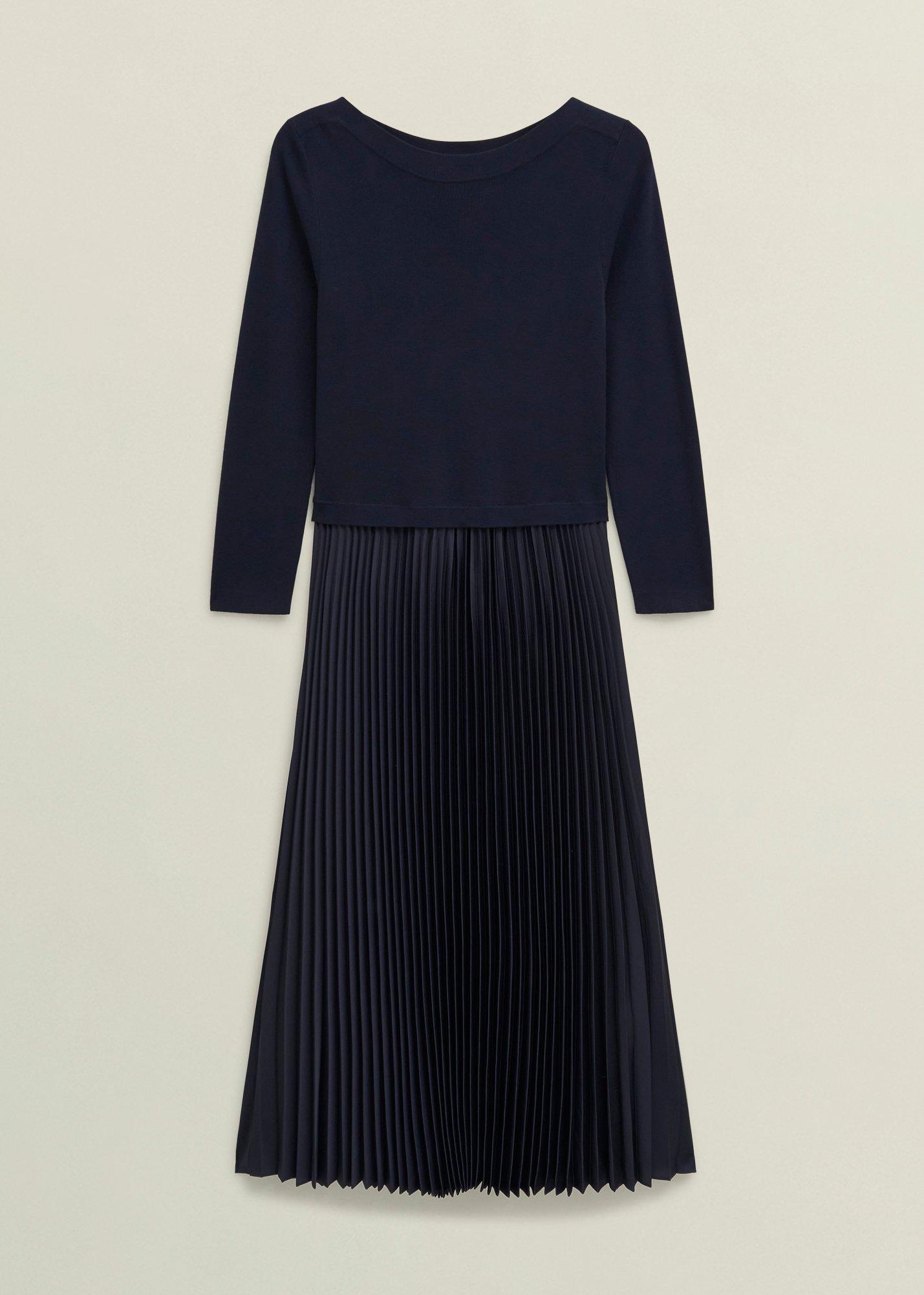 Petite Lucinda Dress, Hobbs Navy, hi-res