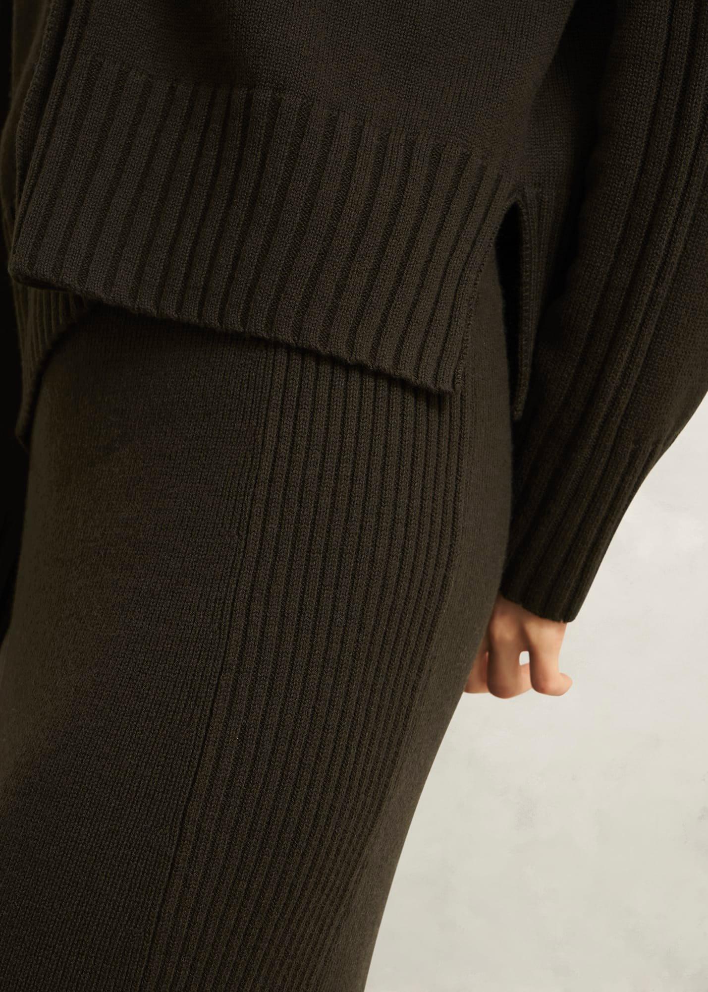 Wentworth Knit Skirt, Dark Olive, hi-res