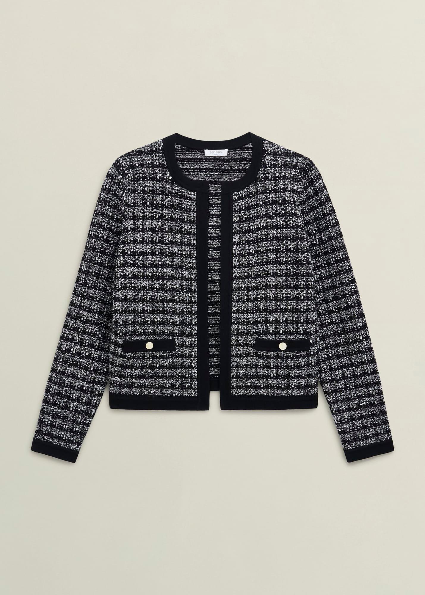 Monochrome Audra Boucle Knitted Jacket