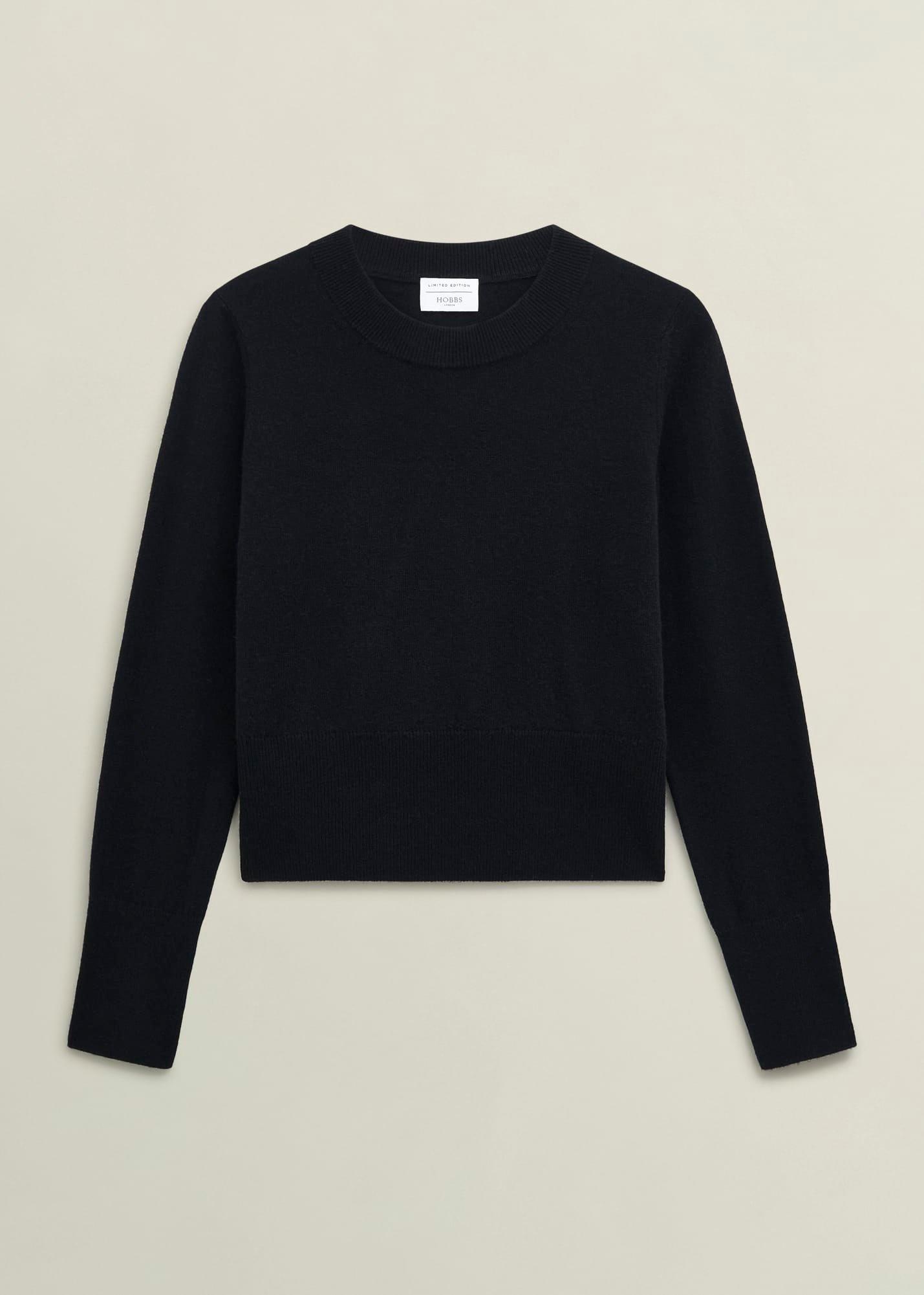 Black Tresco Wool Cashmere Crew Neck Knitted Jumper