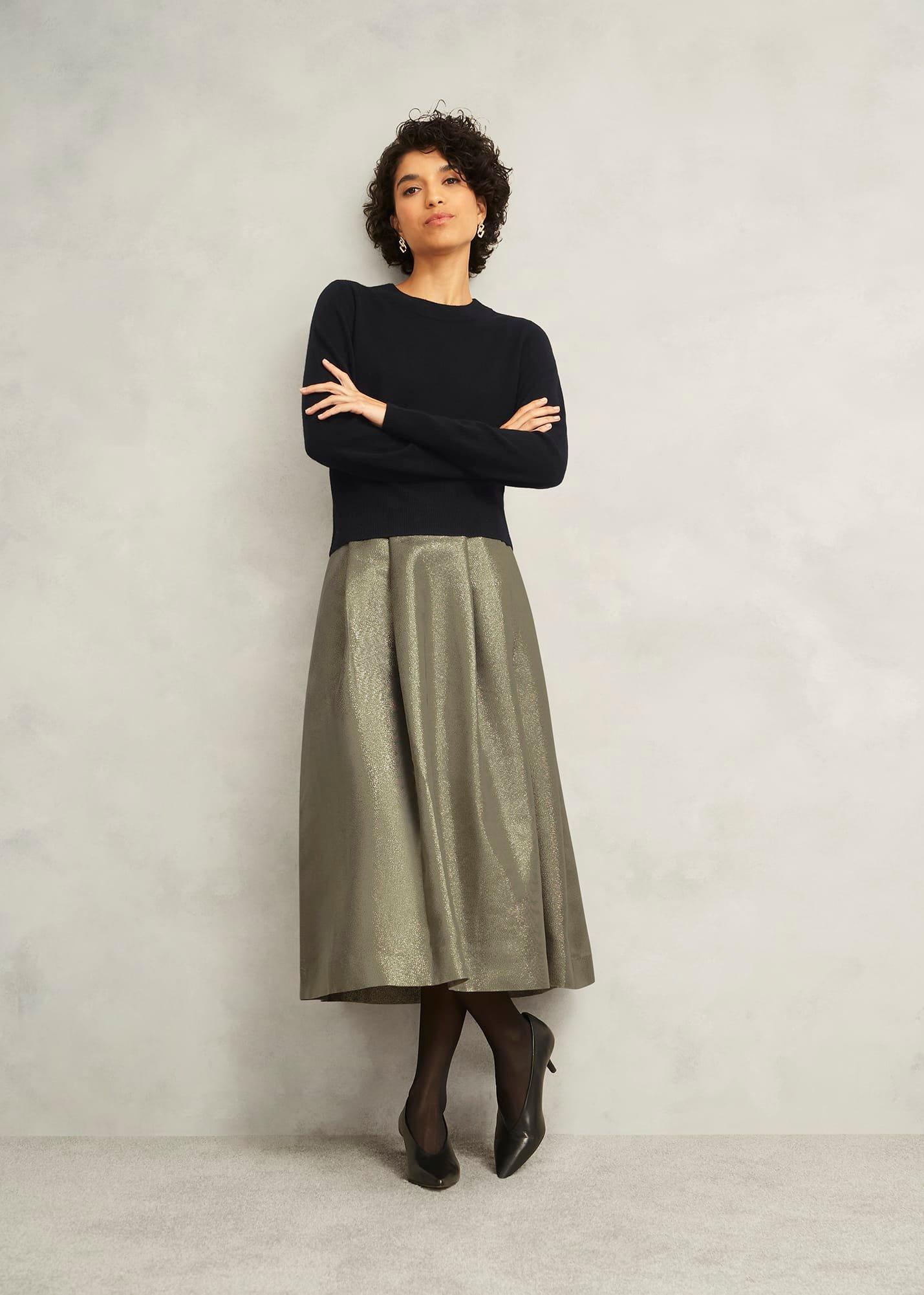 Black Tresco Wool Cashmere Crew Neck Knitted Jumper, Black, hi-res