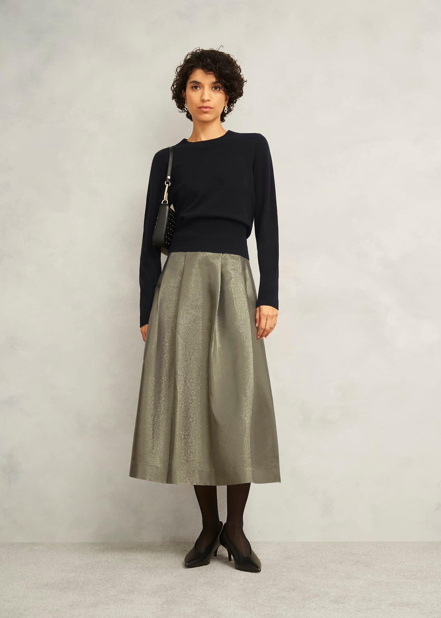 Black Tresco Wool Cashmere Crew Neck Knitted Jumper, Black, hi-res