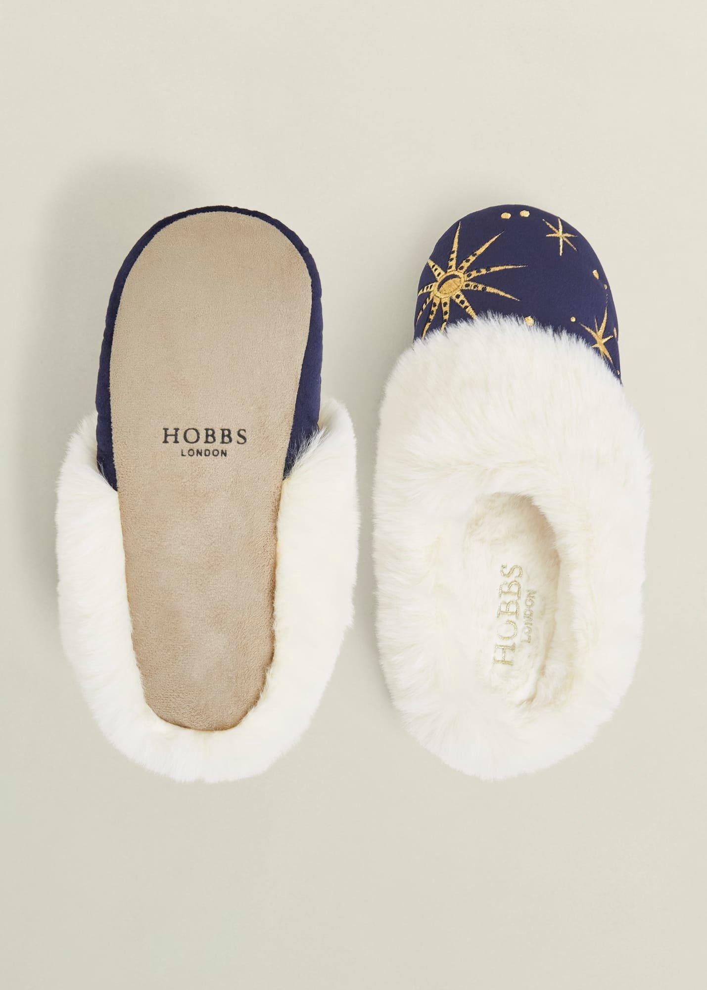 Dominica Embroiderd Slippers, Navy Multi, hi-res