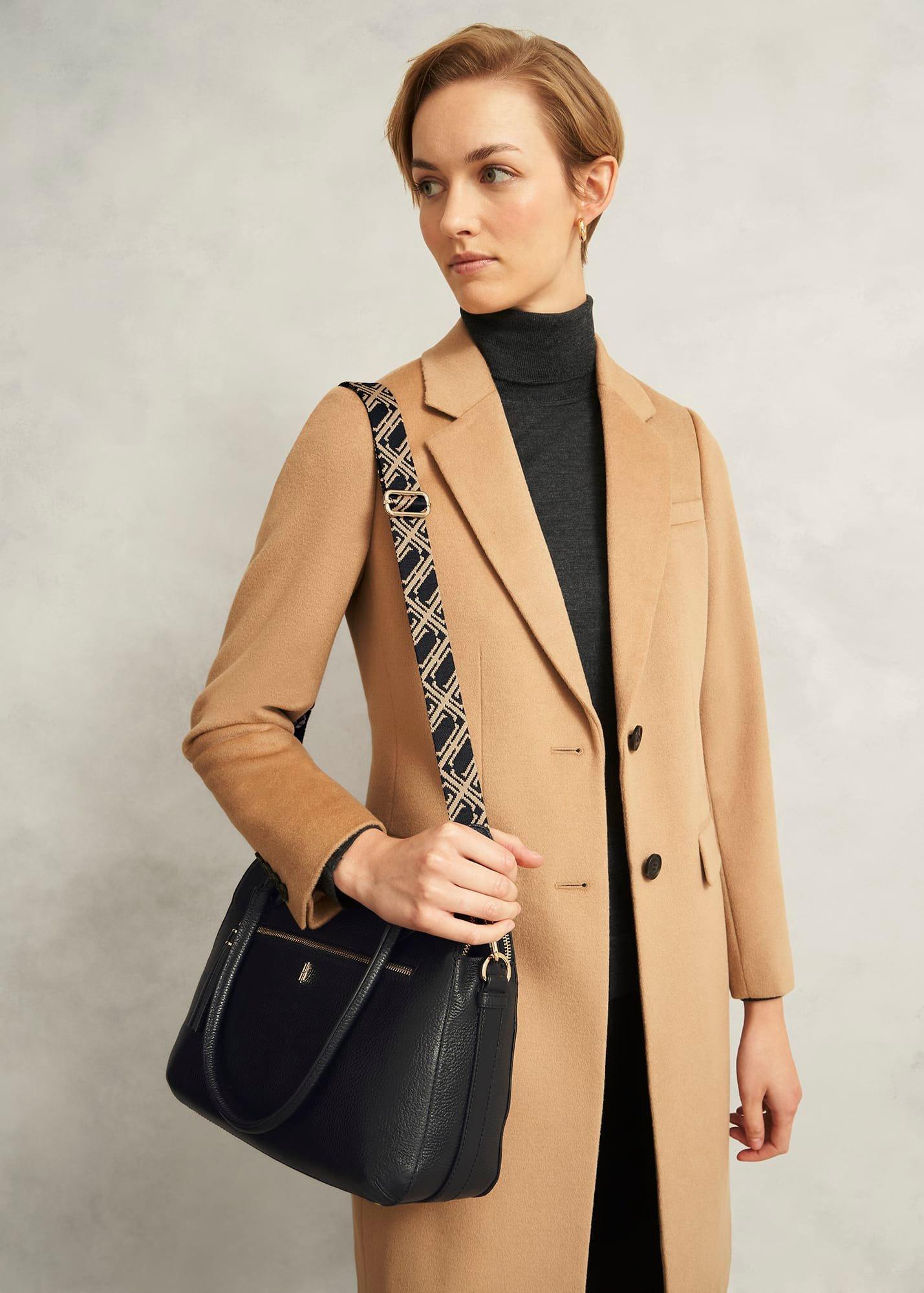 Jacinta Bag Strap, Black Camel, hi-res