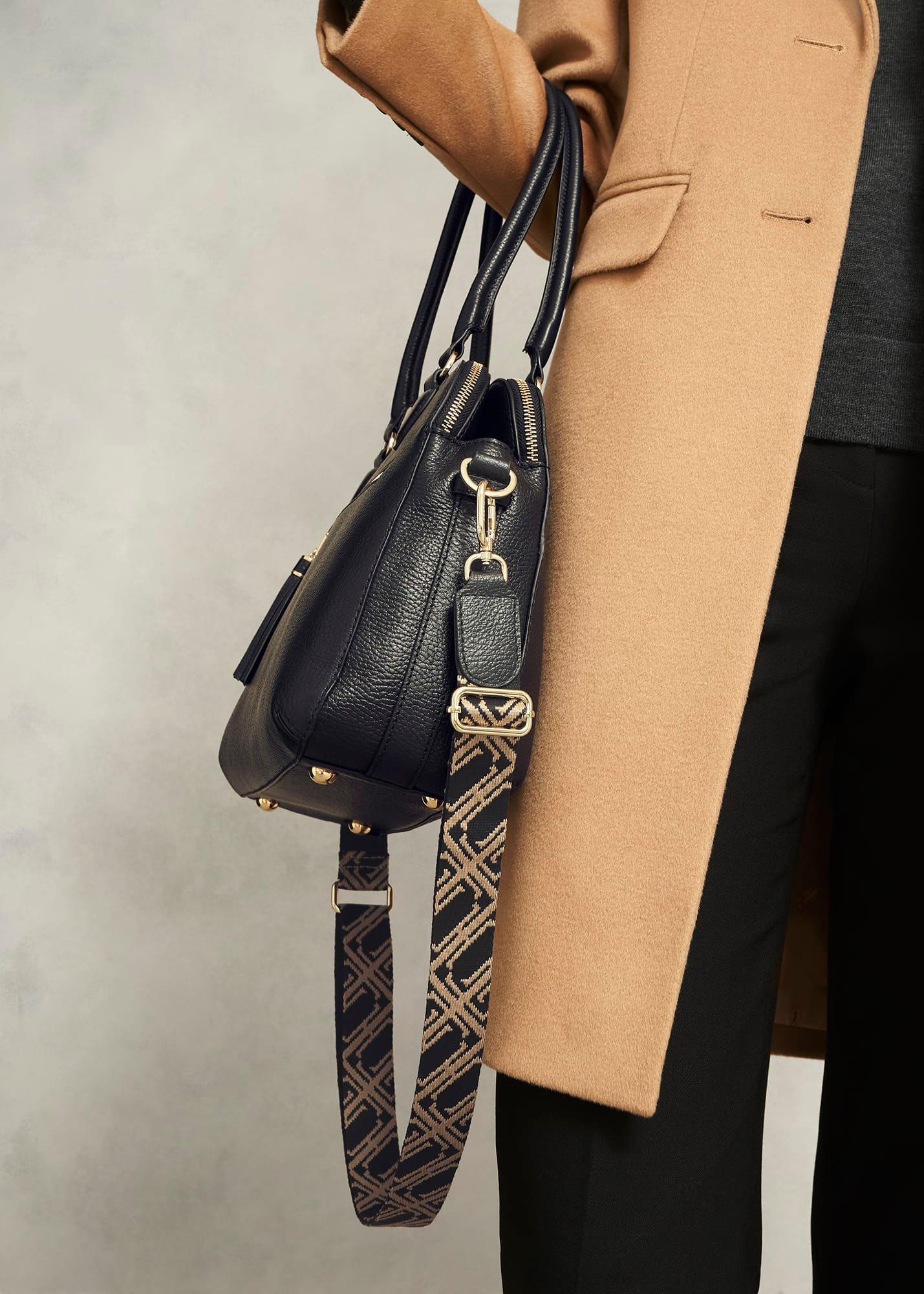 Jacinta Bag Strap, Black Camel, hi-res