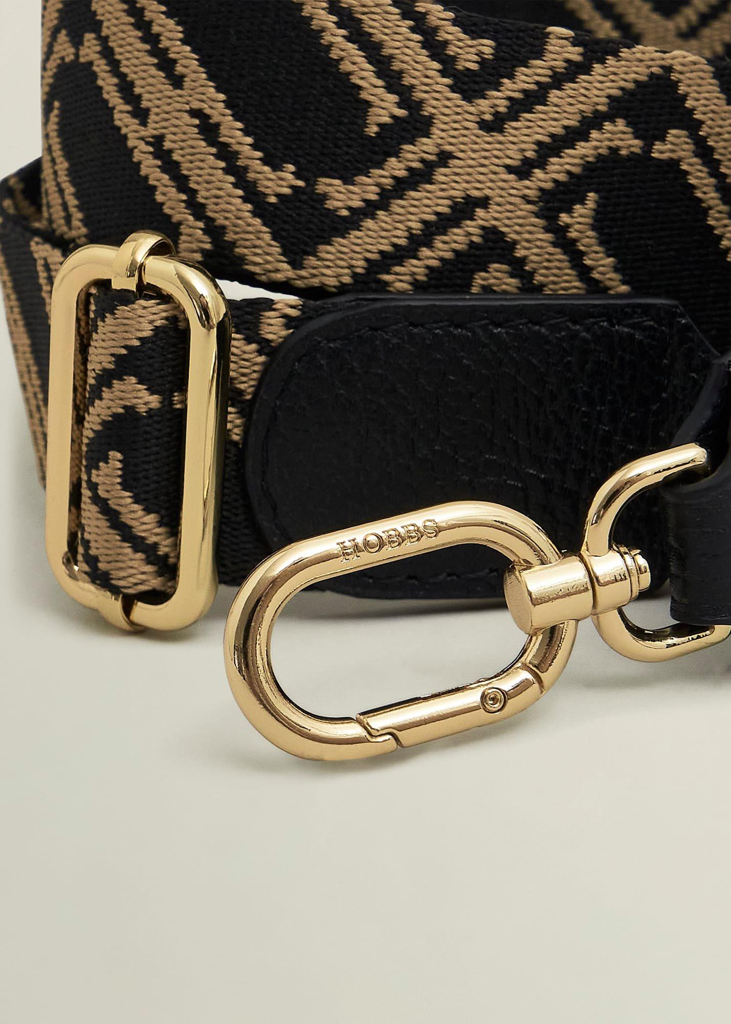 Jacinta Bag Strap, Black Camel, hi-res