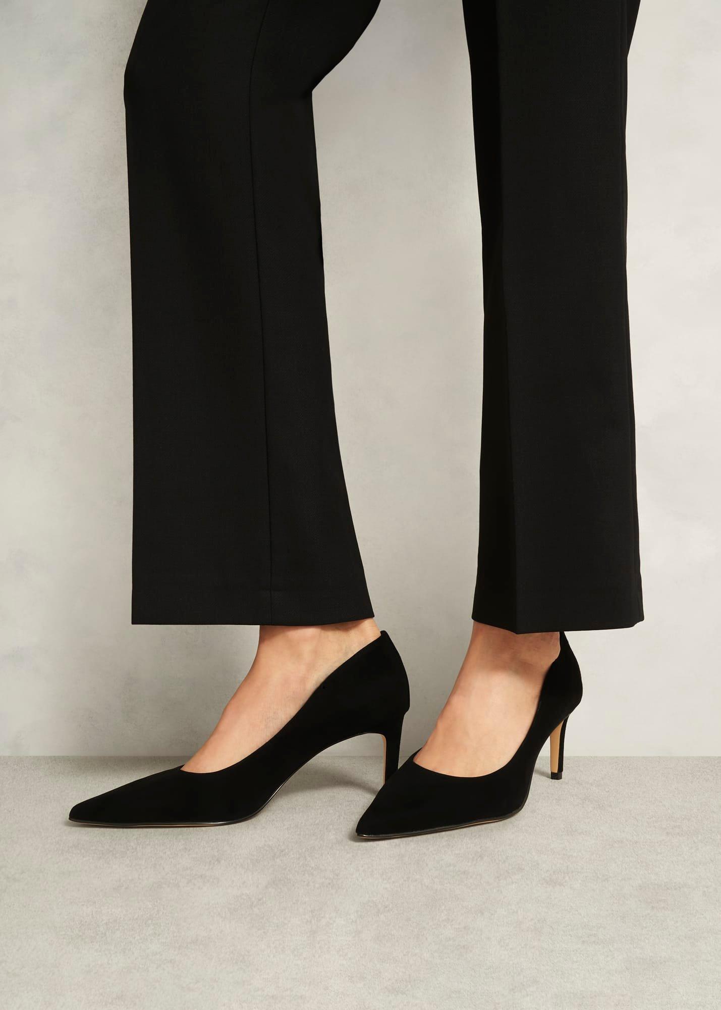 Leila Suede Courts, Black, hi-res