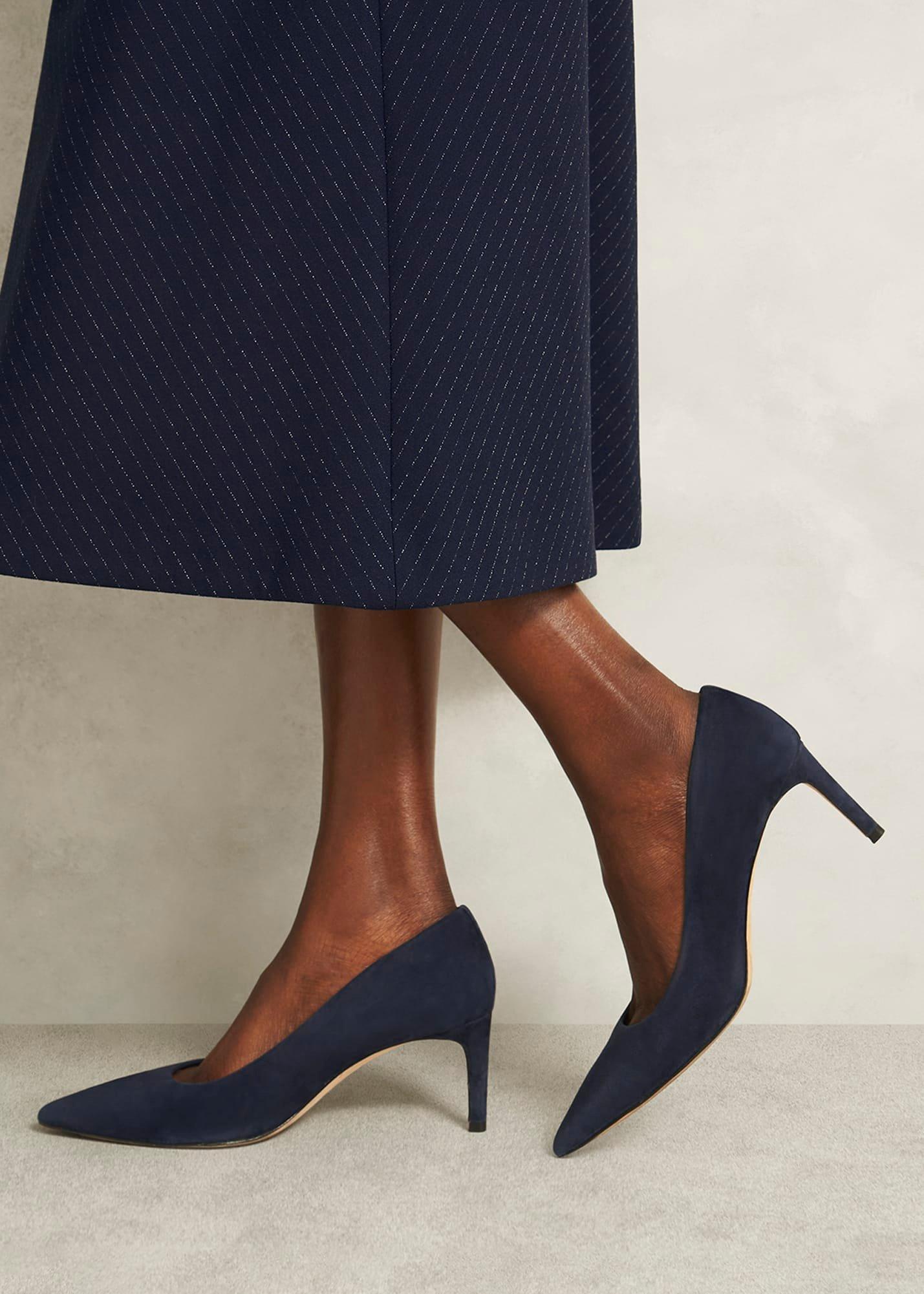 Leila Suede Courts, Midnight Navy, hi-res