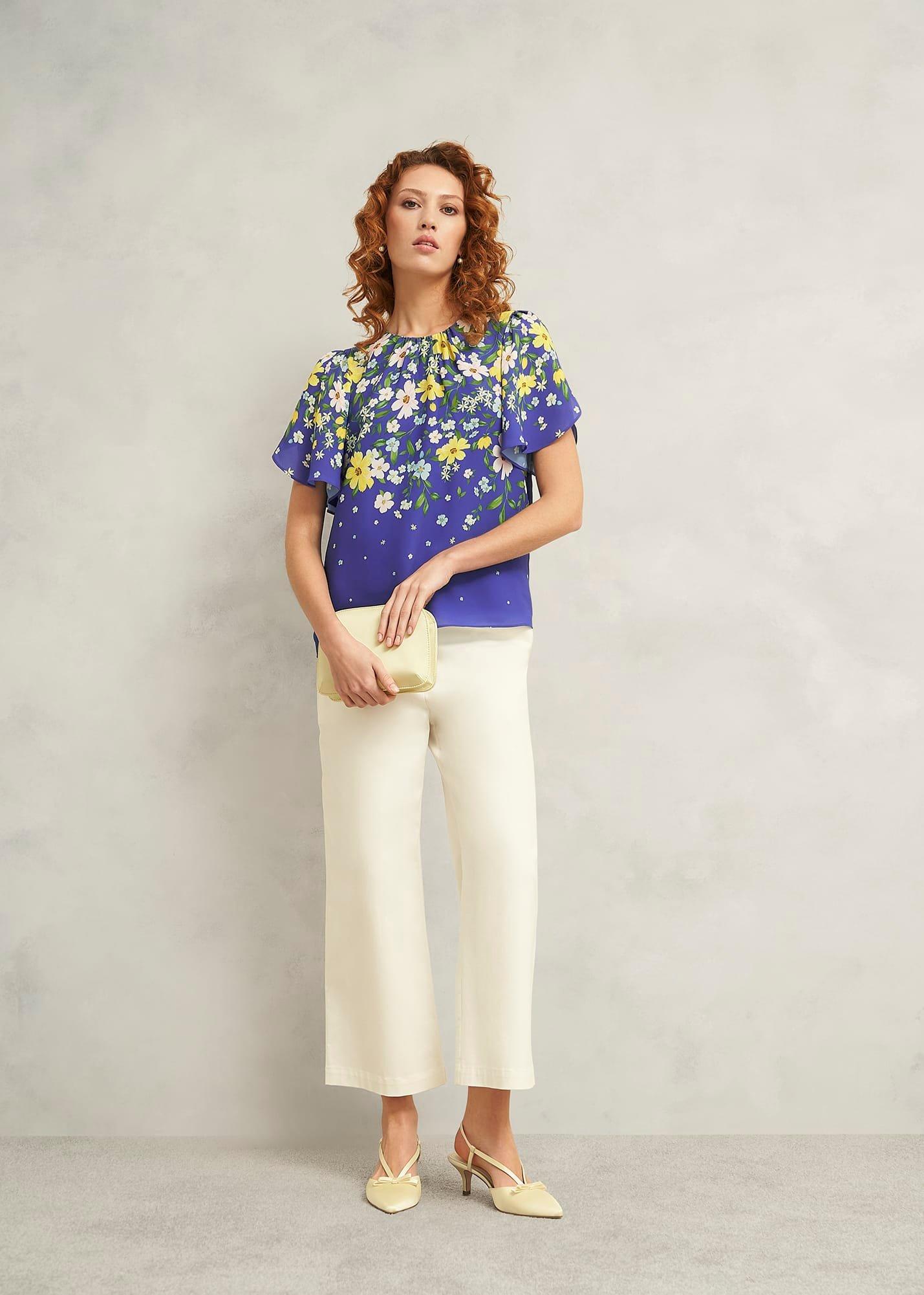 Macie Bow Satin Slingbacks, Pale Yellow, hi-res