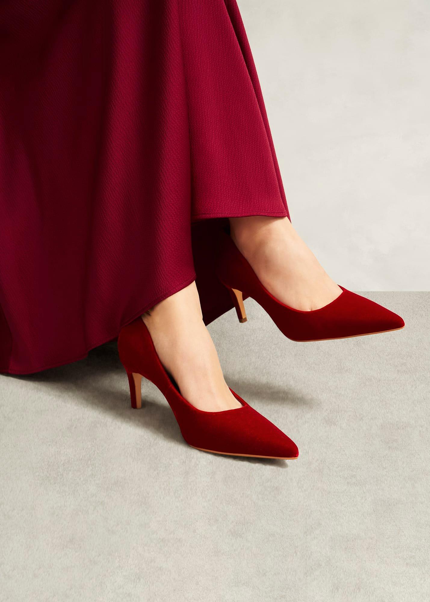 Leila Velvet Courts, Rouge Red, hi-res