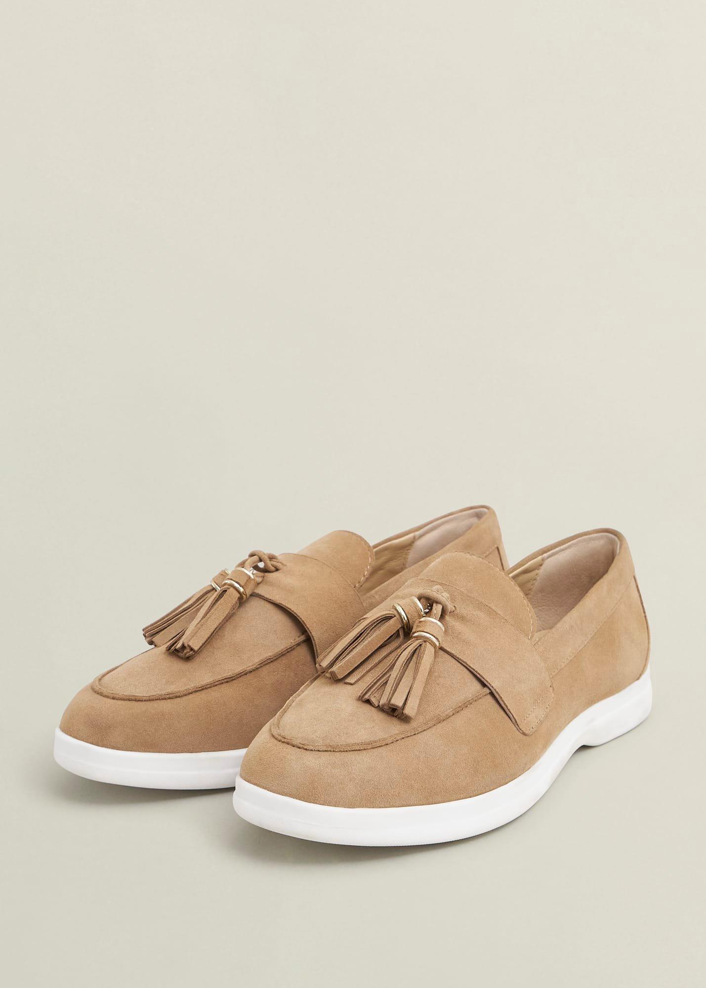 Dorset Suede Loafers, Light Camel, hi-res
