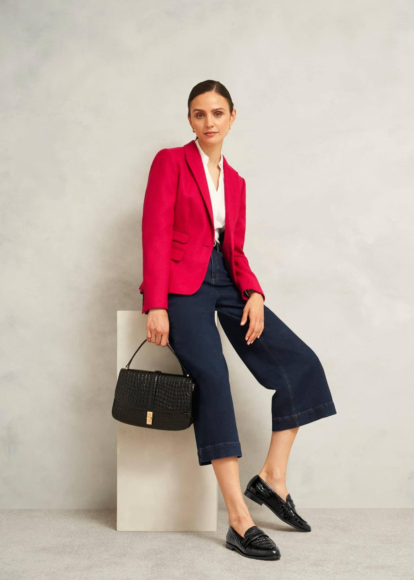 Lillian Leather Loafers, Black, hi-res