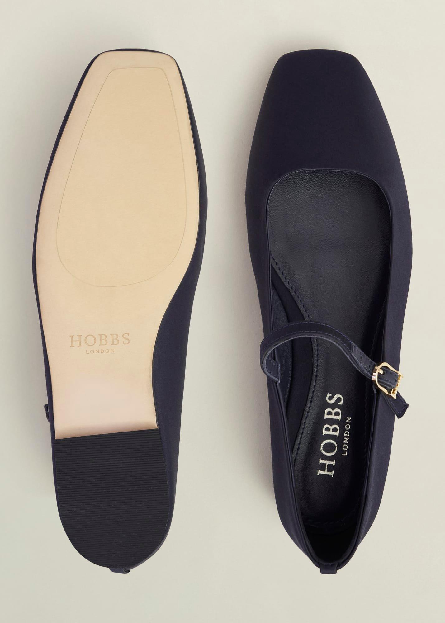 Chrissy Satin Mary Janes, Midnight Navy, hi-res