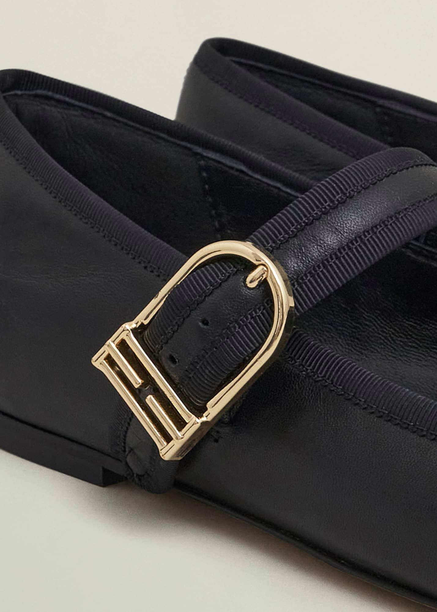 Clara Leather Mary Janes, Black, hi-res