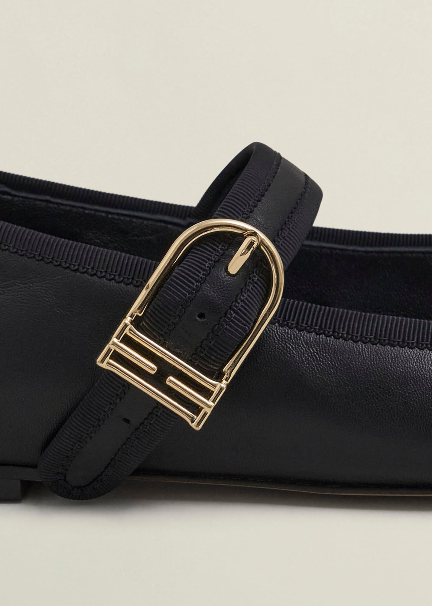 Clara Leather Mary Janes, Black, hi-res