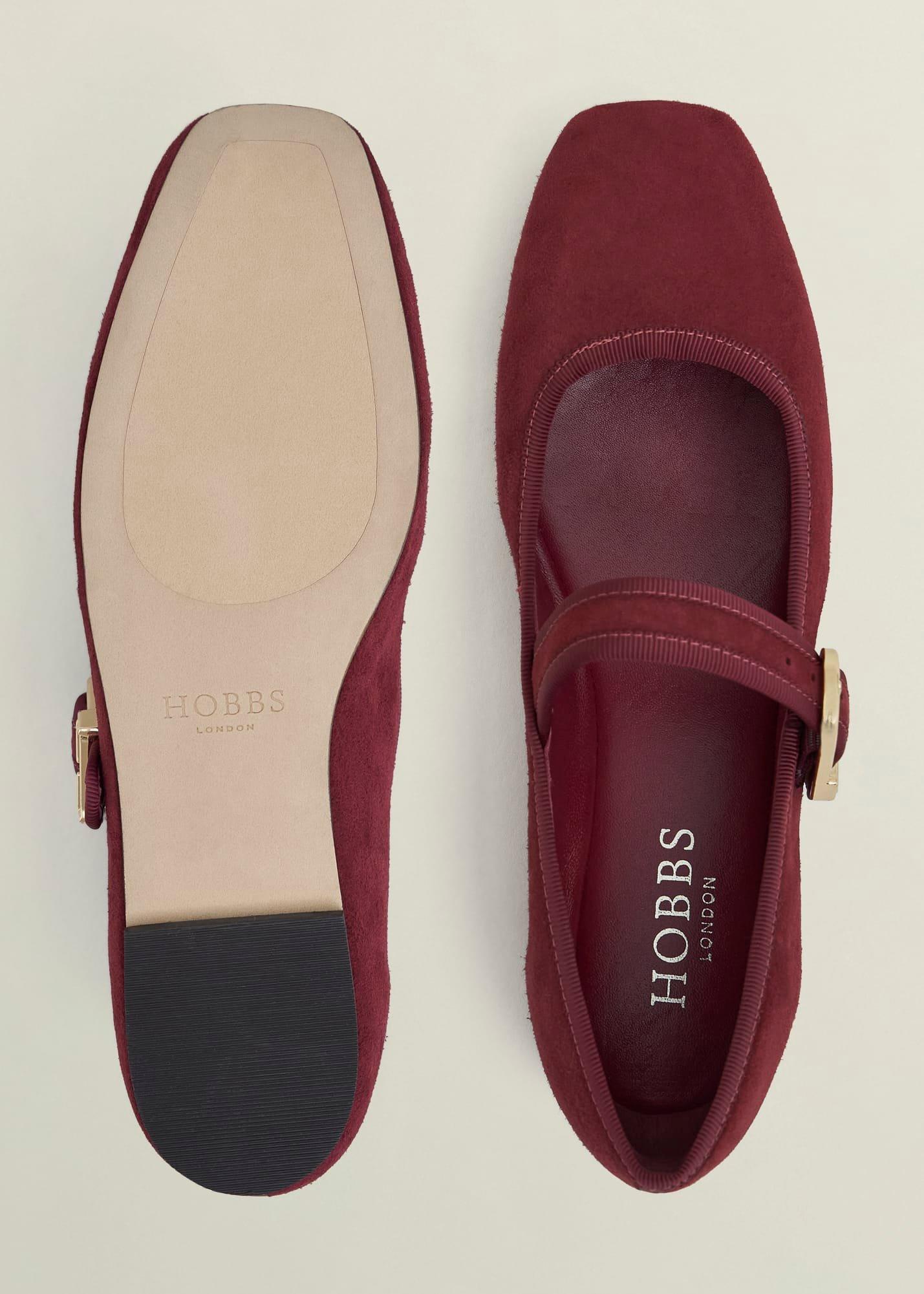 Clara Suede Mary Janes, Beryl Red, hi-res