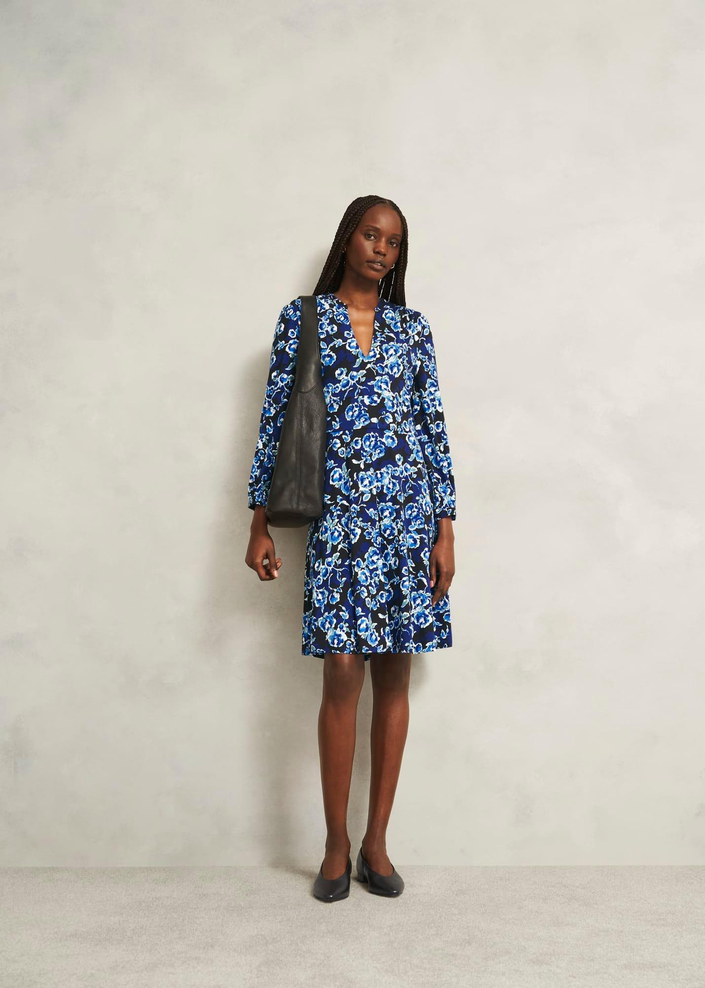 Asher Leather Ballerinas, Black, hi-res