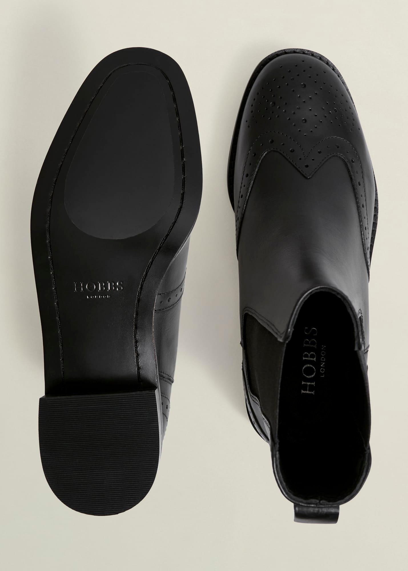 Genevieve Leather Chelsea Boots, Black, hi-res