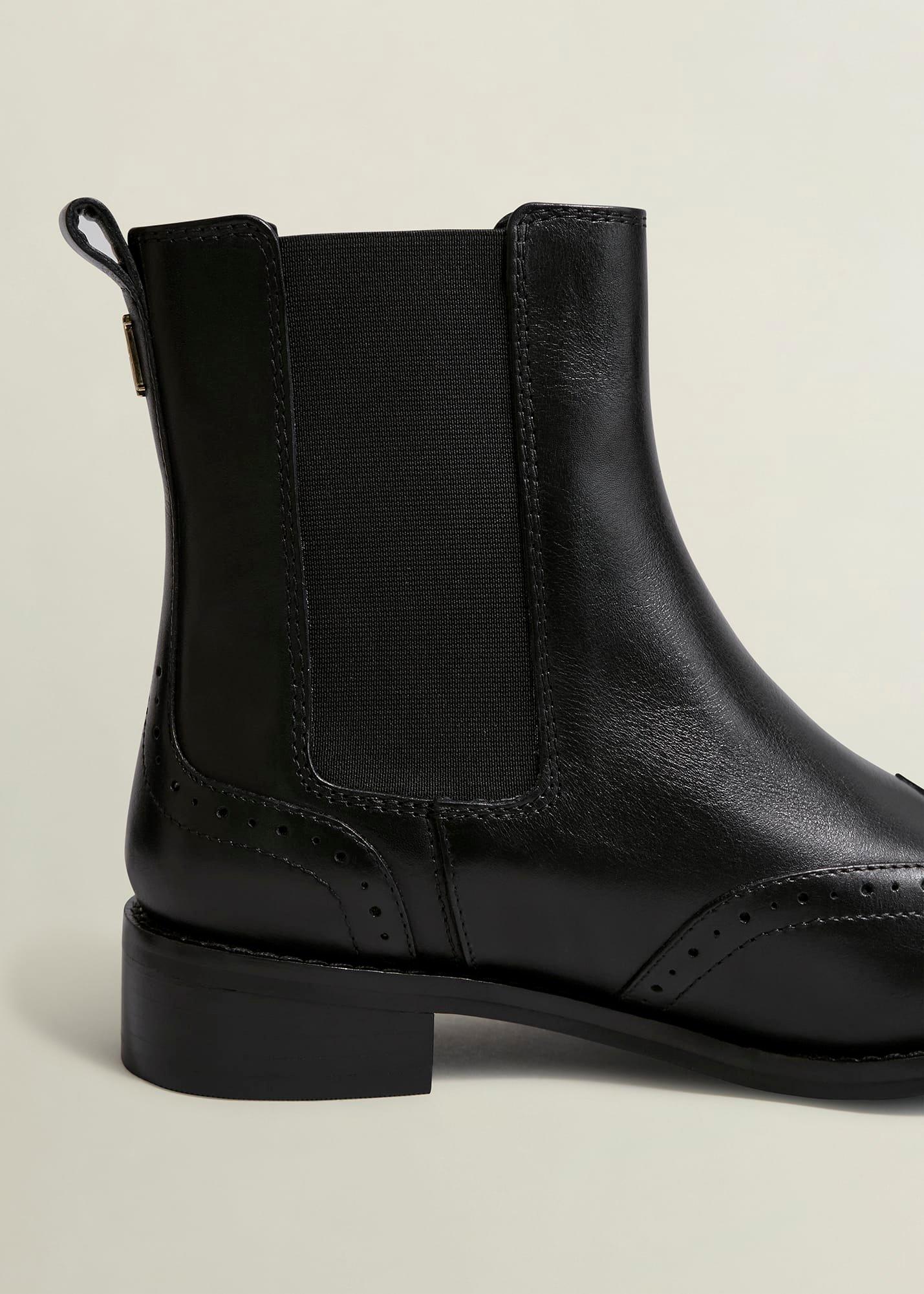 Genevieve Leather Chelsea Boots, Black, hi-res